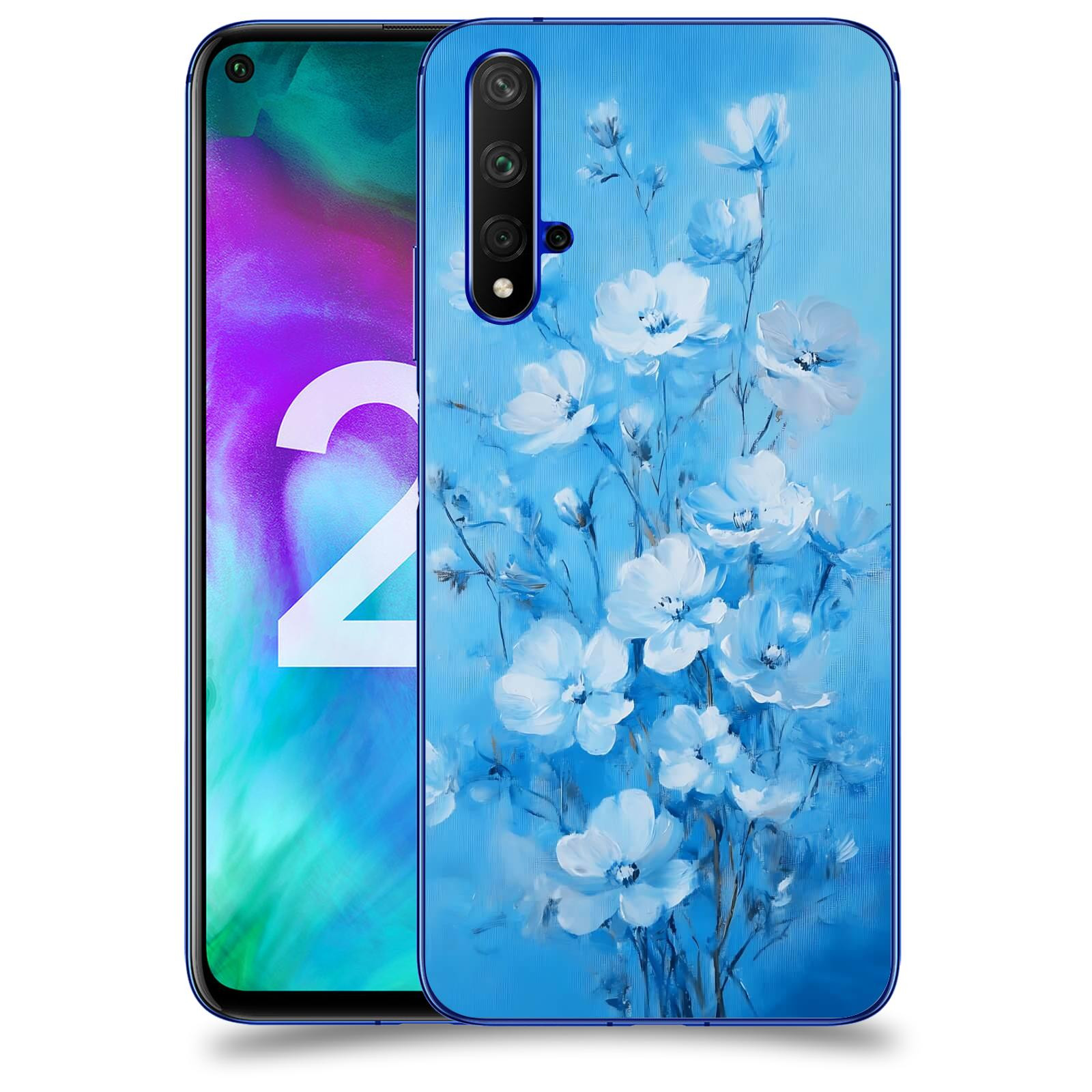 ACOVER Kryt na mobil Honor 20 - Modrá ilustrace