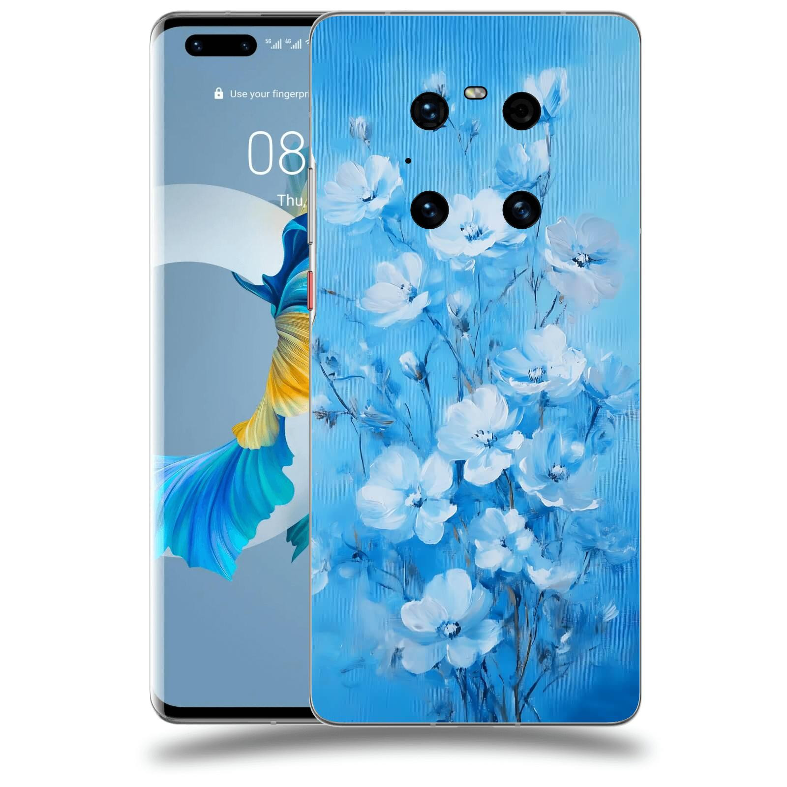 ACOVER Kryt na mobil Huawei Mate 40 Pro - Modrá ilustrace