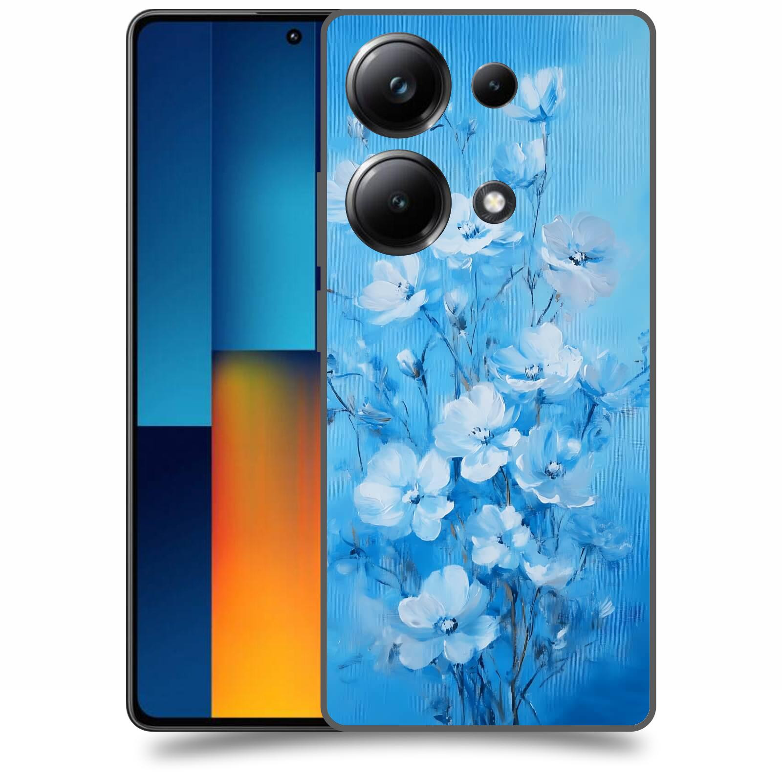 ACOVER Kryt na mobil Poco M6 - Modrá ilustrace