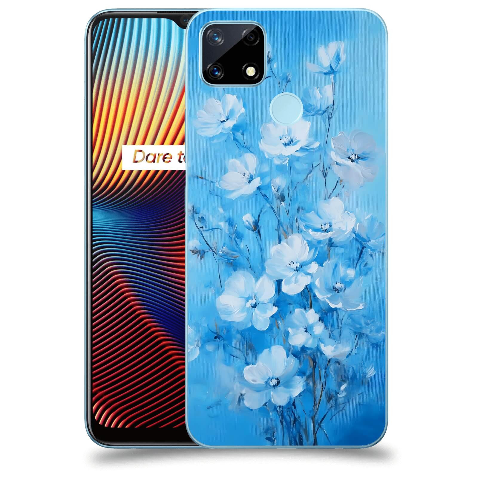 ACOVER Kryt na mobil Realme 7i - Modrá ilustrace