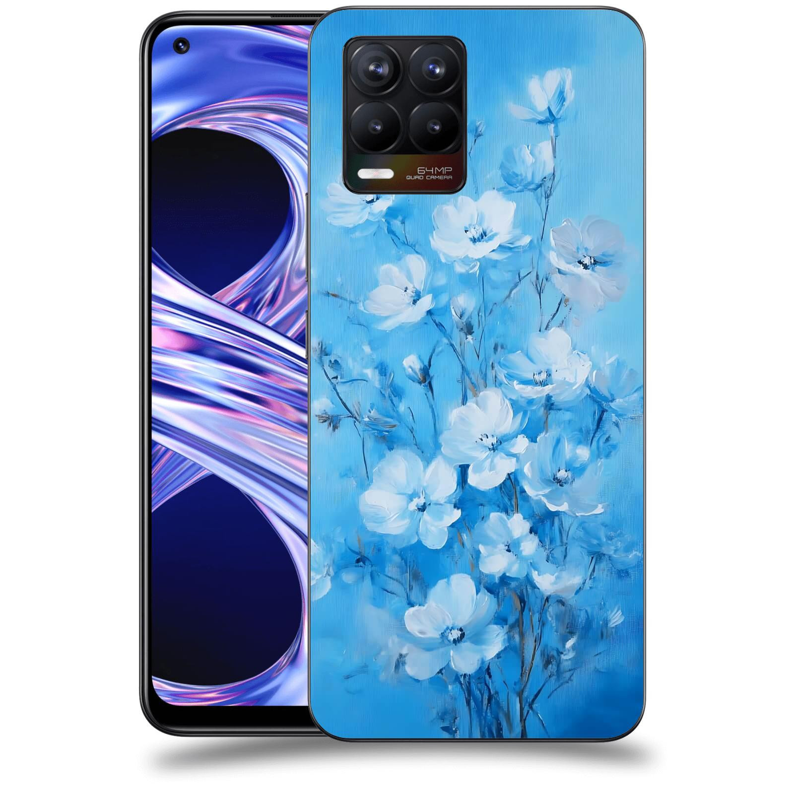 ACOVER Kryt na mobil Realme 8 - Modrá ilustrace