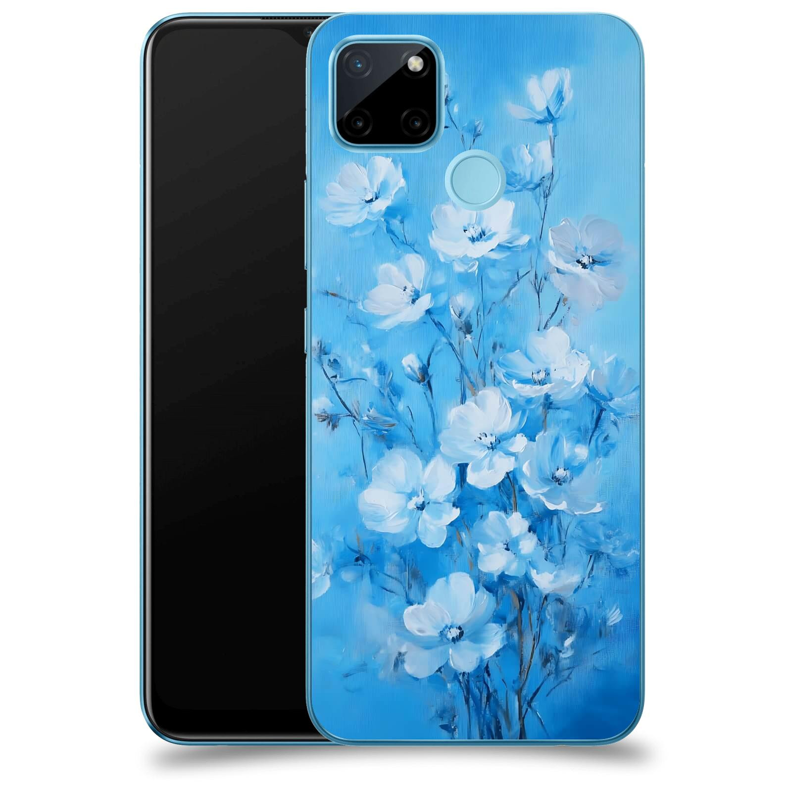 ACOVER Kryt na mobil Realme C21Y - Modrá ilustrace
