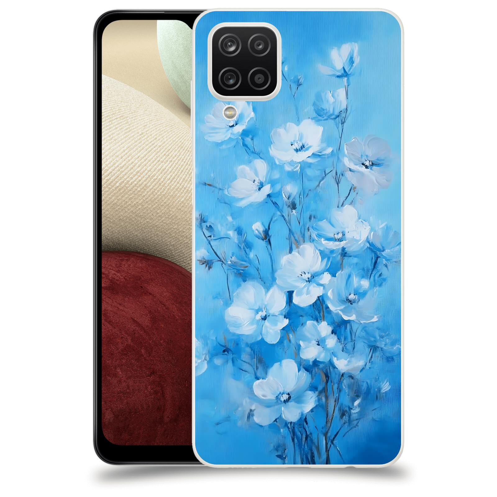 ACOVER Kryt na mobil Samsung Galaxy A12 A125F - Modrá ilustrace