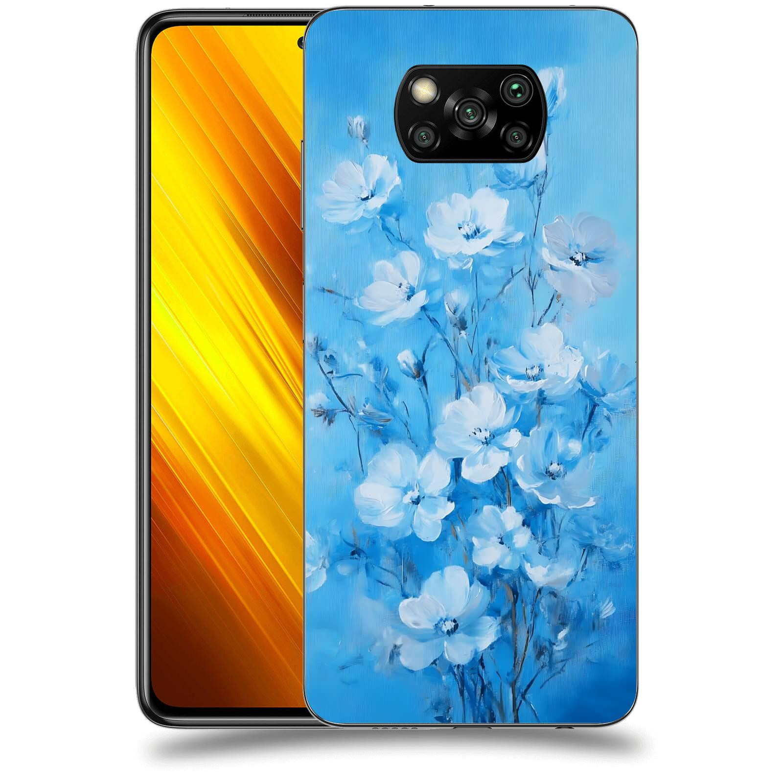 ACOVER Kryt na mobil Xiaomi Poco X3 - Modrá ilustrace