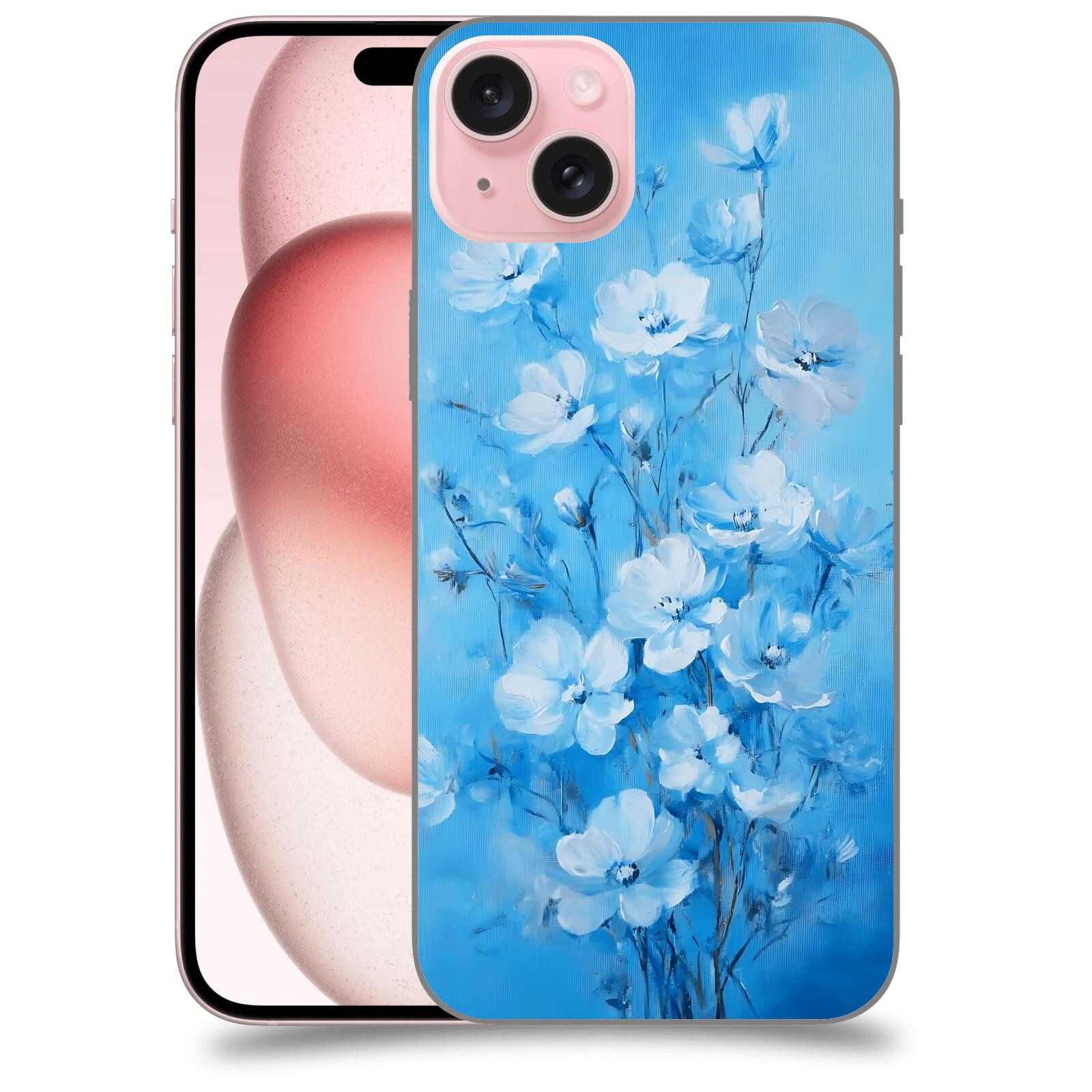 ACOVER Kryt na mobil Apple iPhone 15 plus - Modrá ilustrace