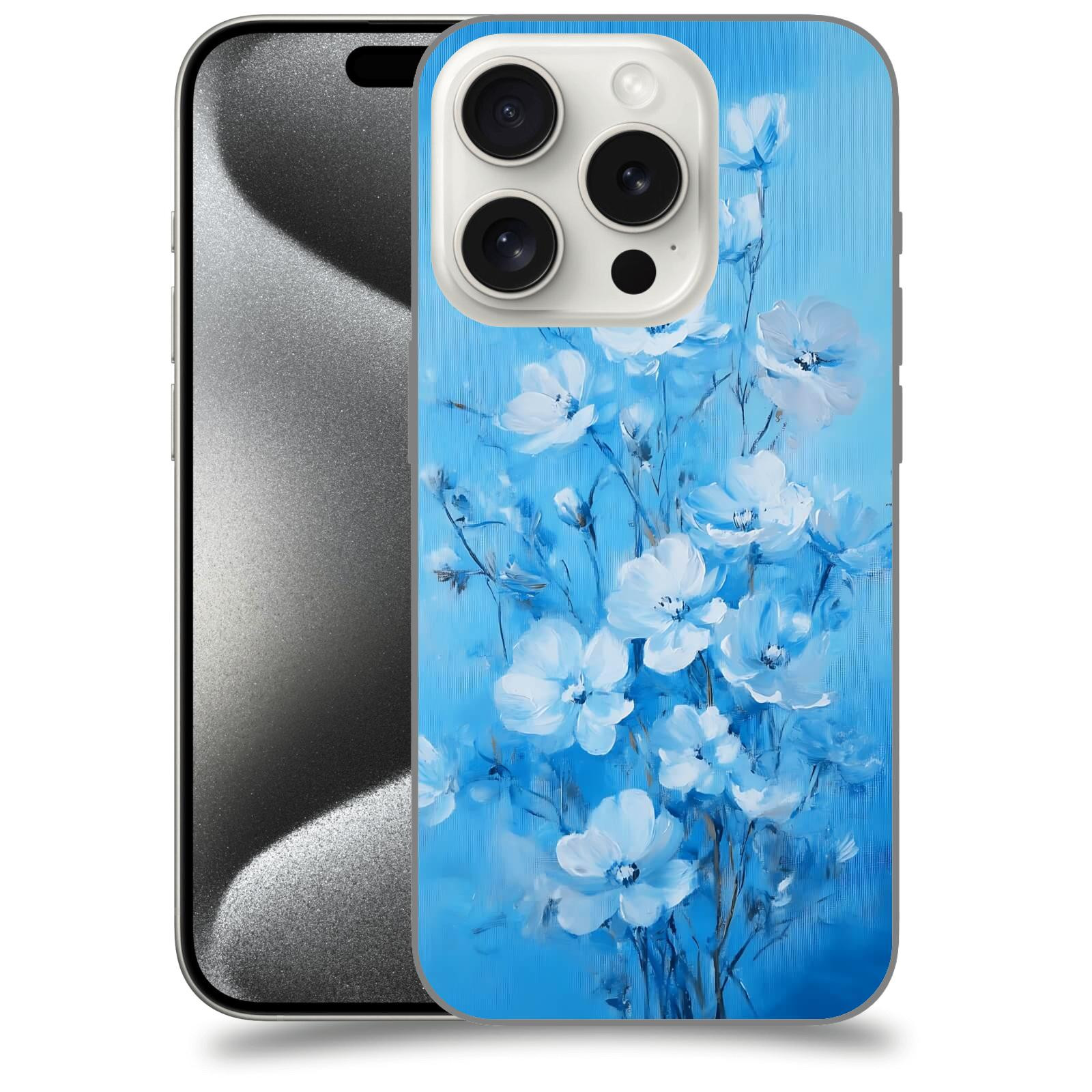 ACOVER Kryt na mobil Apple iPhone 15 pro - Modrá ilustrace