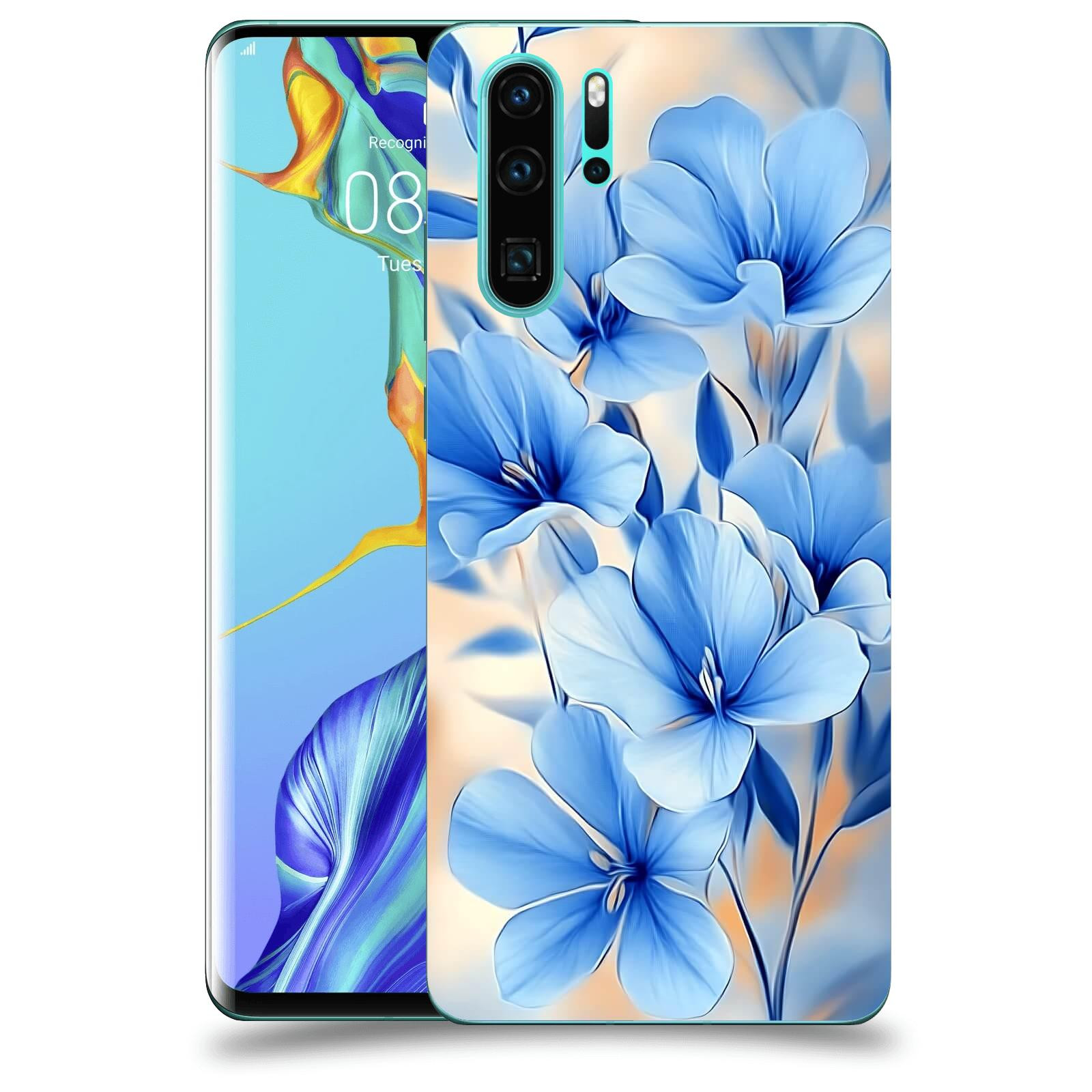 ACOVER Kryt na mobil Huawei P30 Pro - Modré květiny.