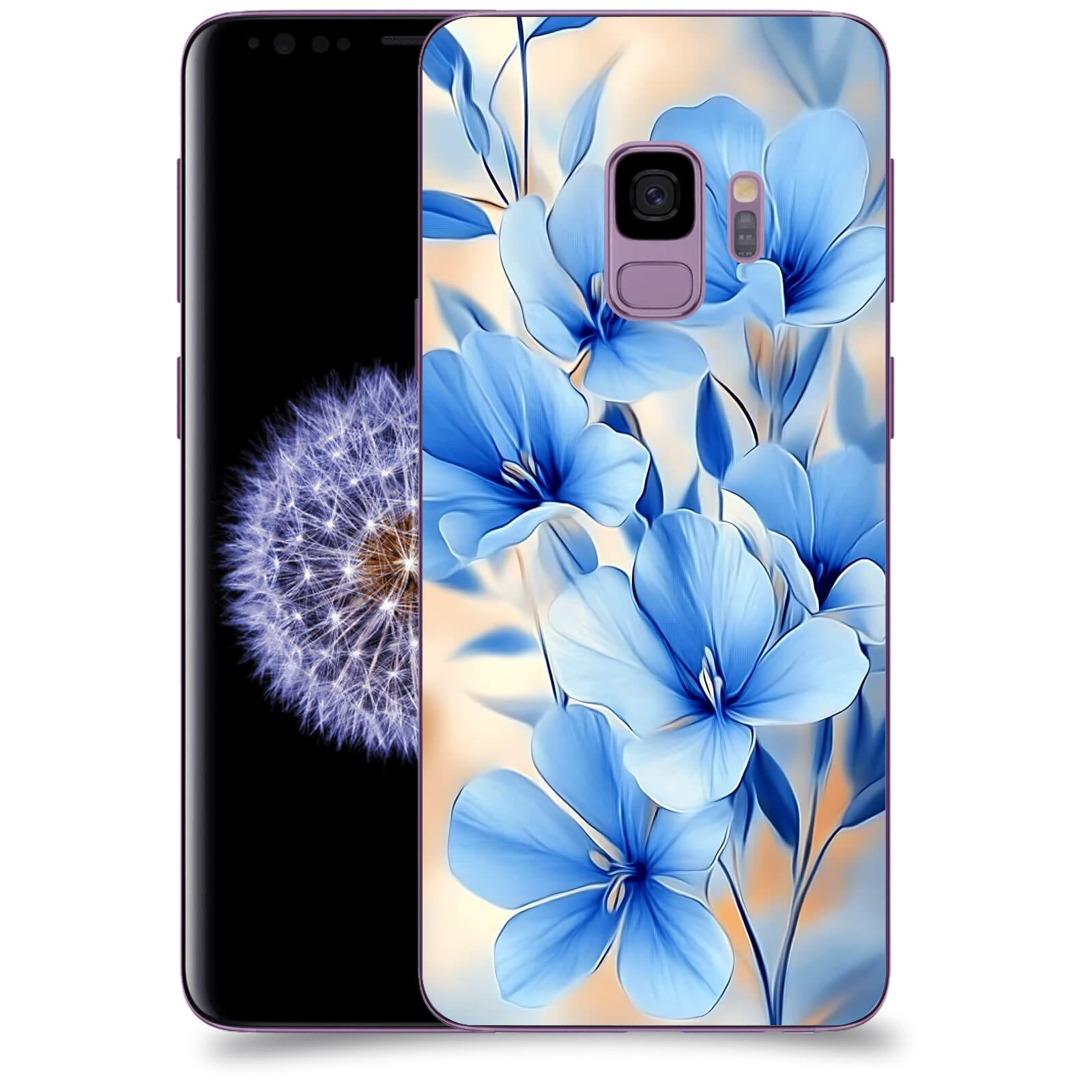ACOVER Kryt na mobil Samsung Galaxy S9 G960F - Modré květiny.