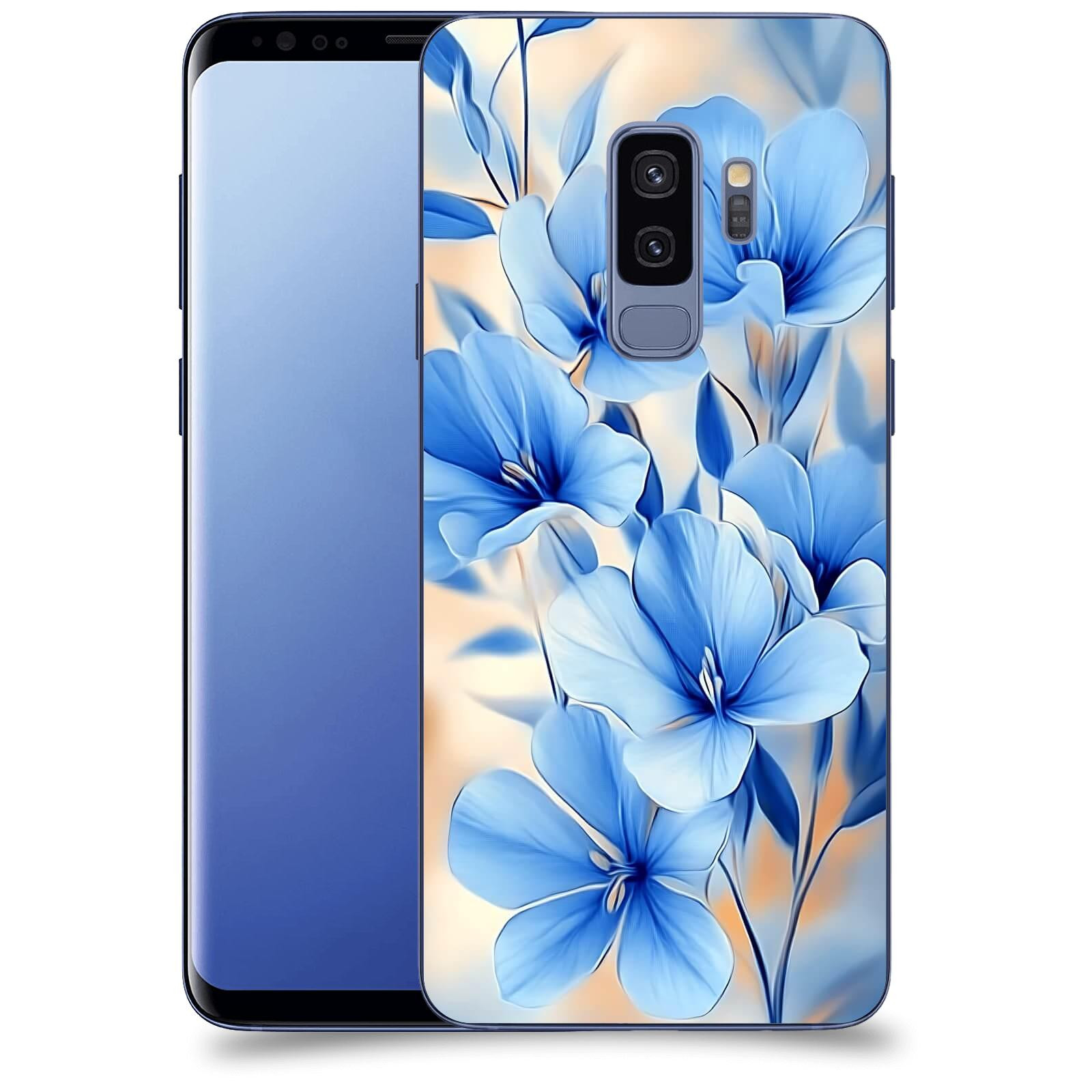 ACOVER Kryt na mobil Samsung Galaxy S9 Plus G965F - Modré květiny.