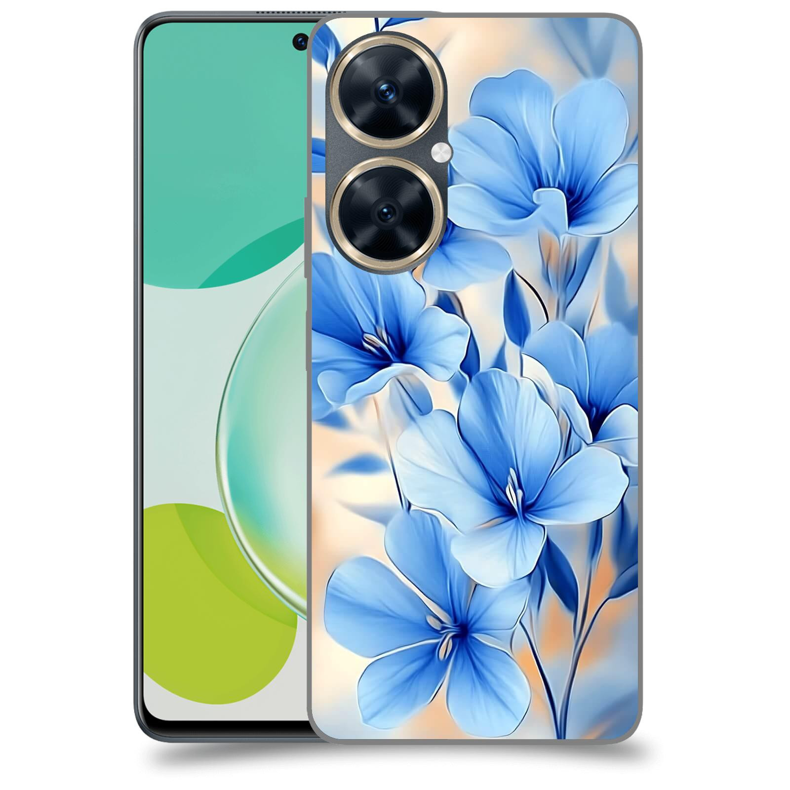 ACOVER Kryt na mobil HUAWEI Nova 11 - Modré květiny.