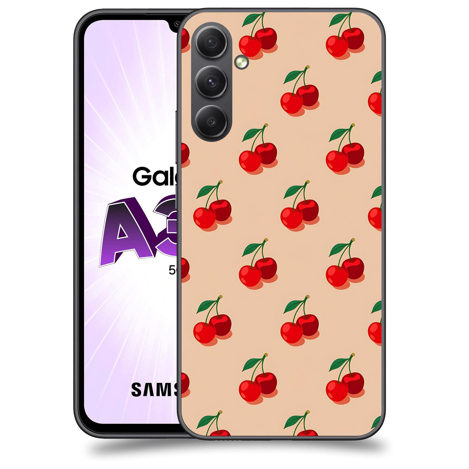 ACOVER Kryt na mobil Samsung Galaxy A34 - Šťavnaté třešně