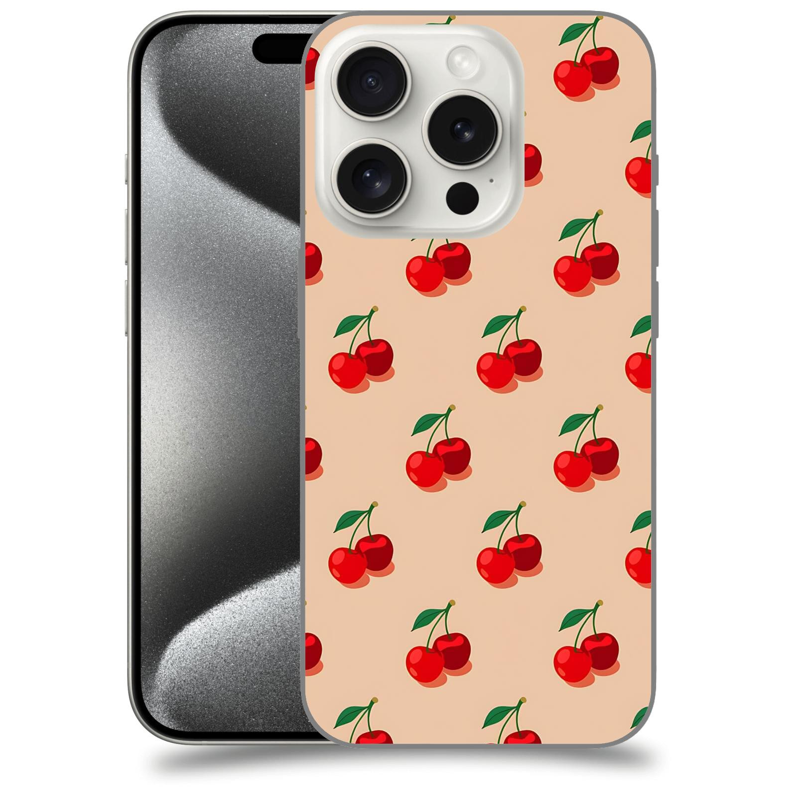 ACOVER Kryt na mobil Apple iPhone 15 pro - Šťavnaté třešně