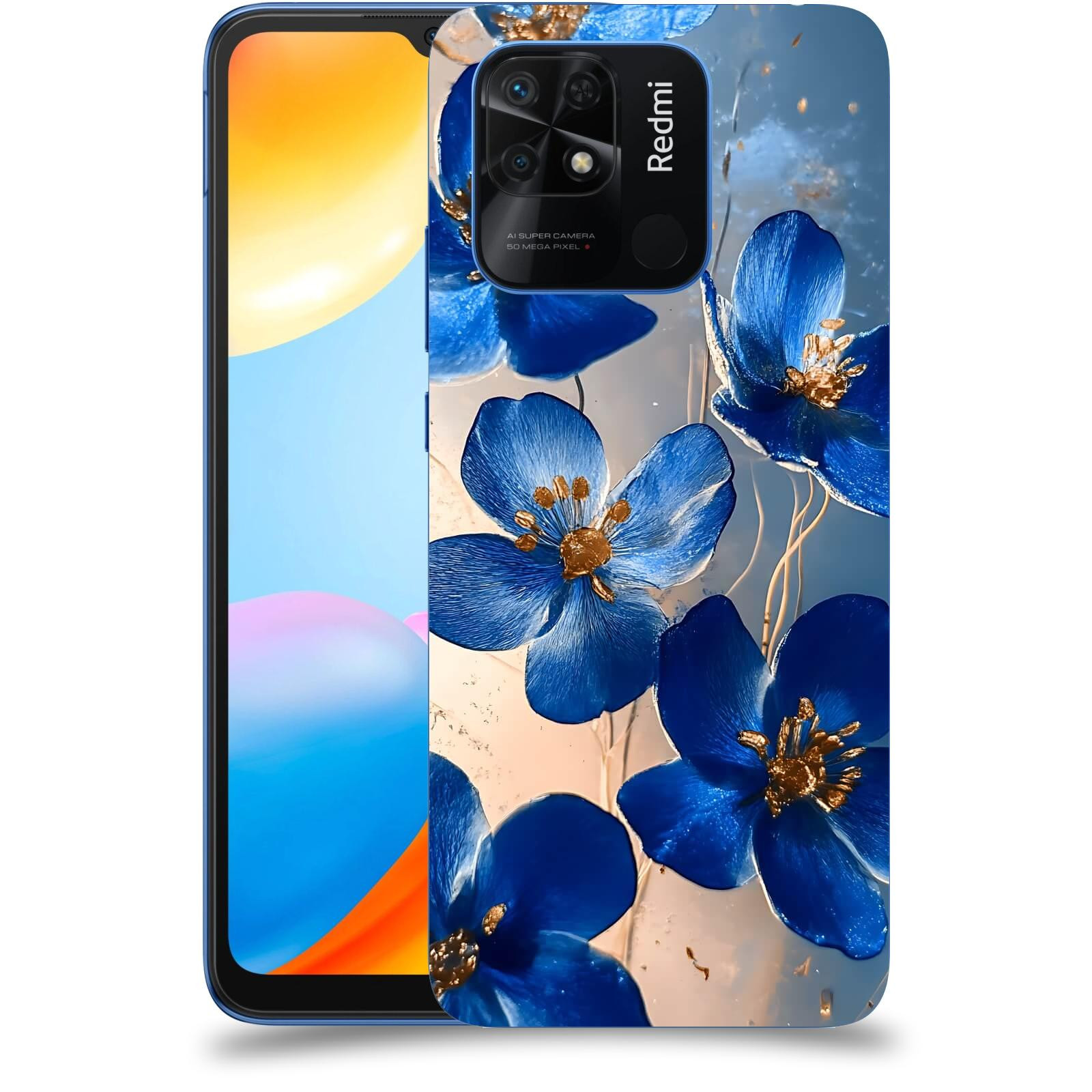 ACOVER Kryt na mobil Xiaomi Redmi 10C - Zlatá elegance