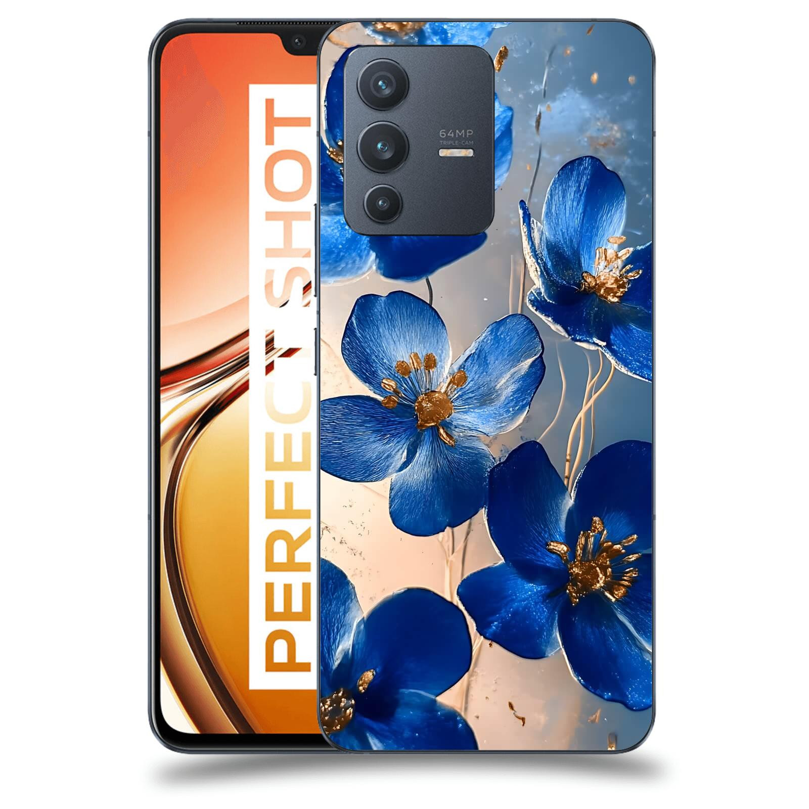ACOVER Kryt na mobil Vivo V23 5G - Zlatá elegance