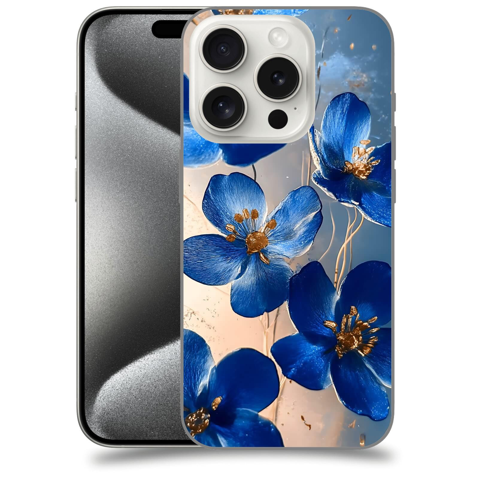 ACOVER Kryt na mobil Apple iPhone 15 pro - Zlatá elegance