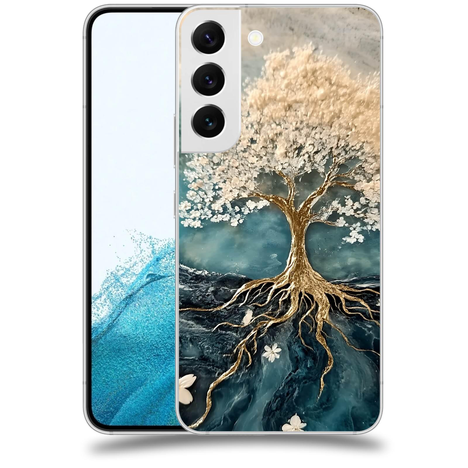 ACOVER Kryt na mobil Samsung Galaxy S22 5G - Zlatý život