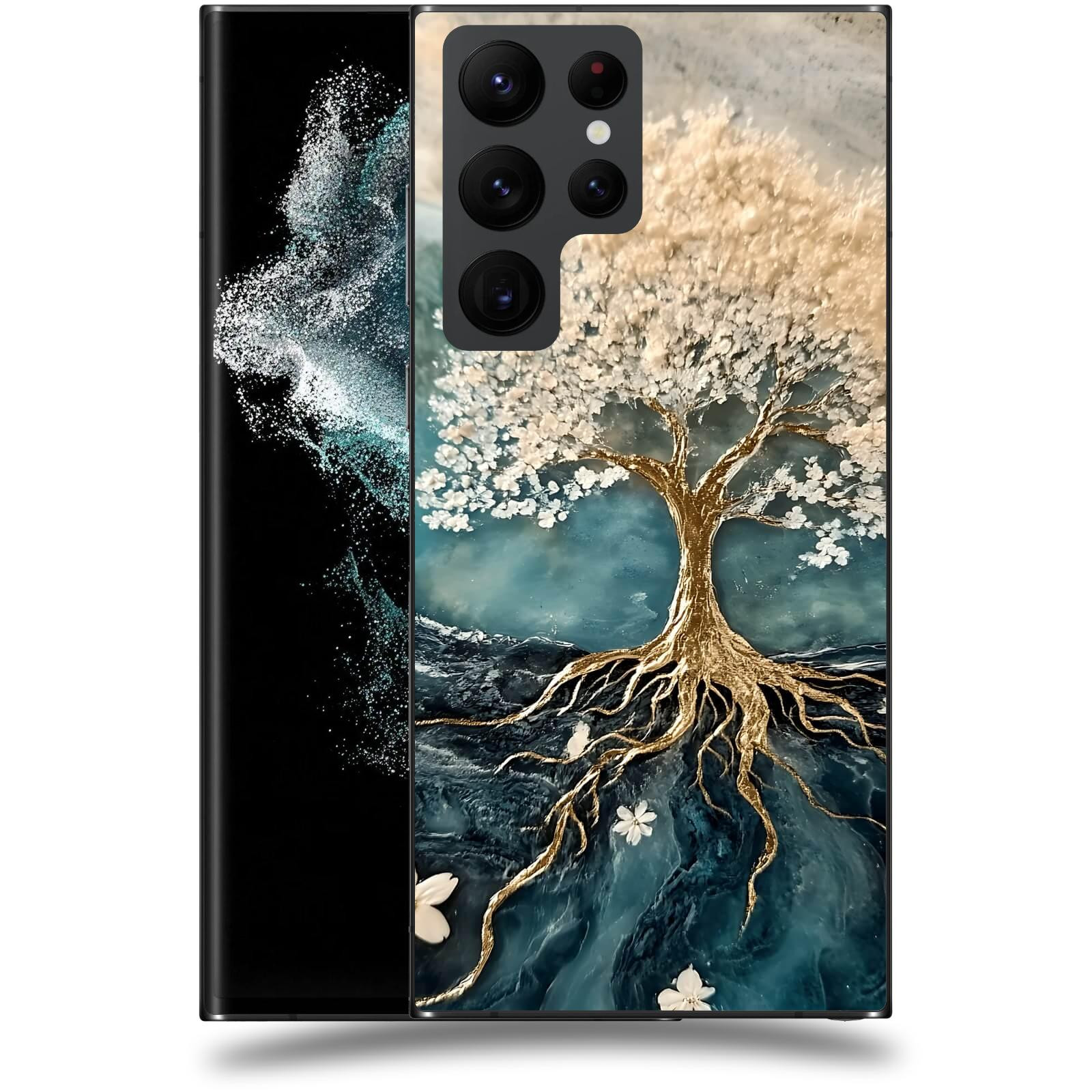 ACOVER Kryt na mobil Samsung Galaxy S22 Ultra 5G - Zlatý život