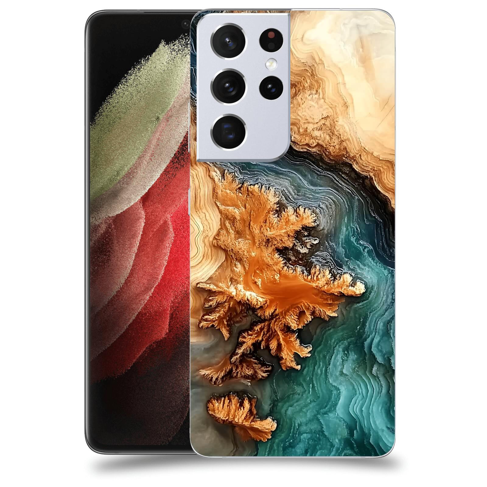 ACOVER Kryt na mobil Samsung Galaxy S21 Ultra 5G G998B - Minerální tok