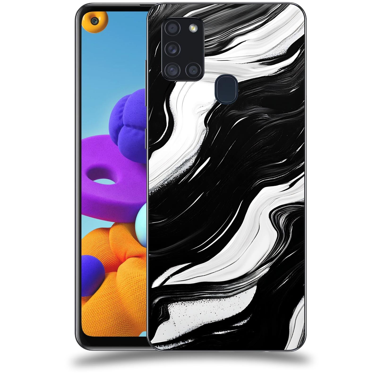 ACOVER Kryt na mobil Samsung Galaxy A21s - Monochromie a Proudění