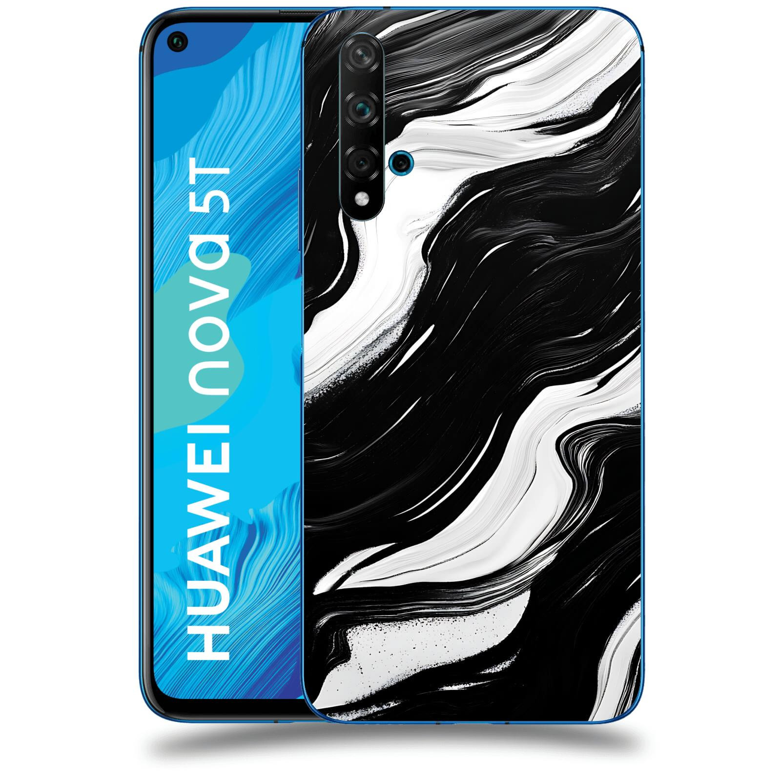 ACOVER Kryt na mobil Huawei Nova 5T - Monochromie a Proudění