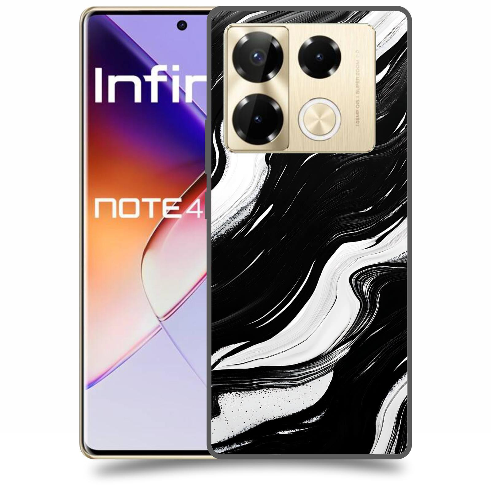 ACOVER Kryt na mobil Infinix Note 40 PRO - Monochromie a Proudění