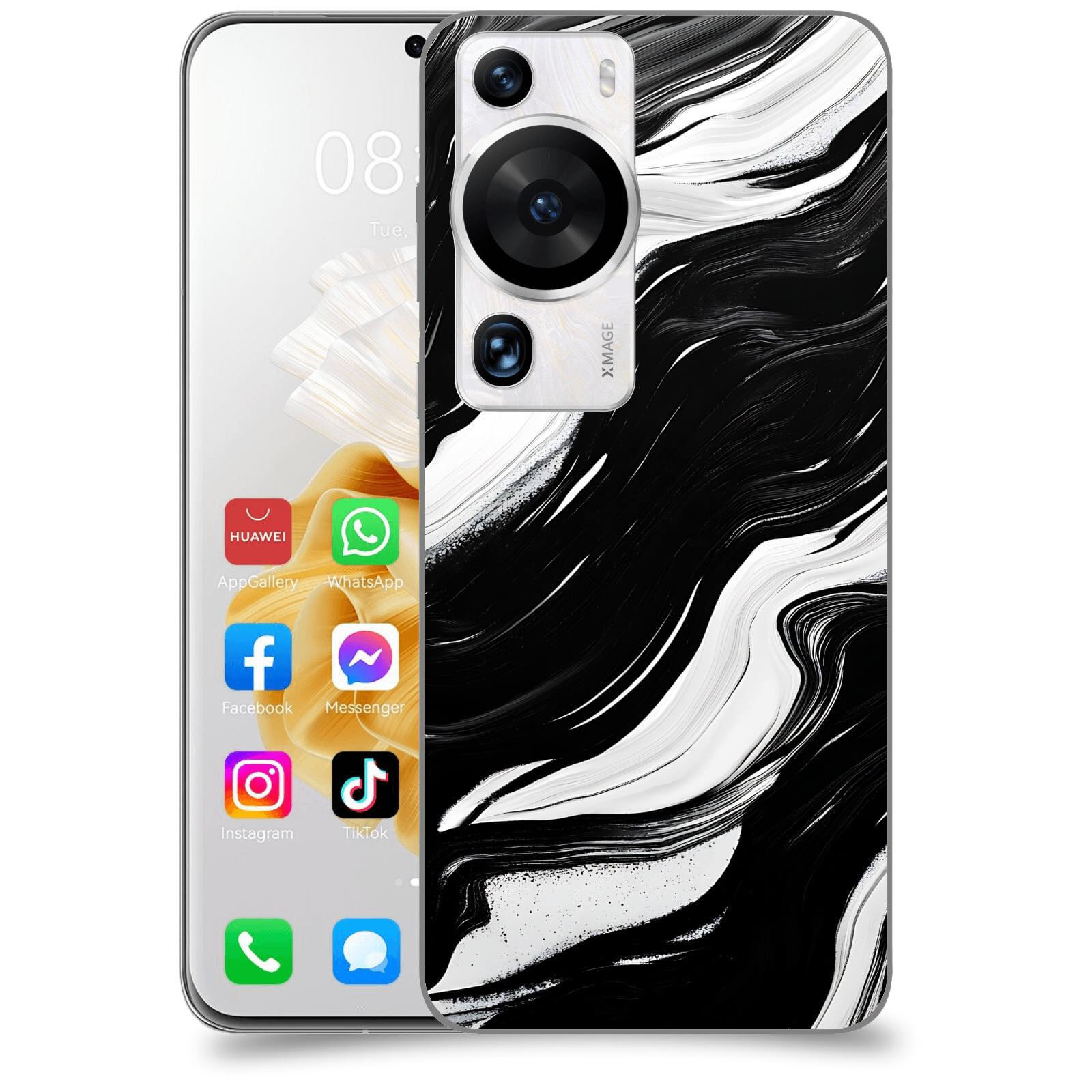 ACOVER Kryt na mobil Huawei P60 Pro - Monochromie a Proudění