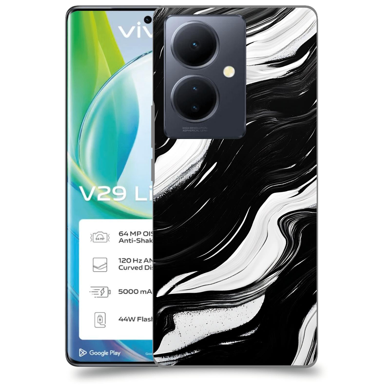 ACOVER Kryt na mobil VIVO V29 Lite 5G - Monochromie a Proudění