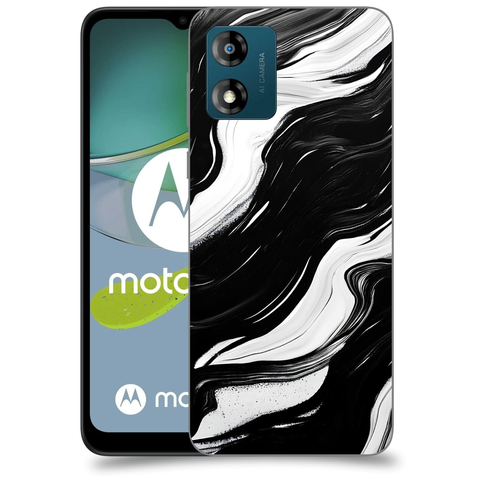 ACOVER Kryt na mobil Motorola Moto E13 - Monochromie a Proudění