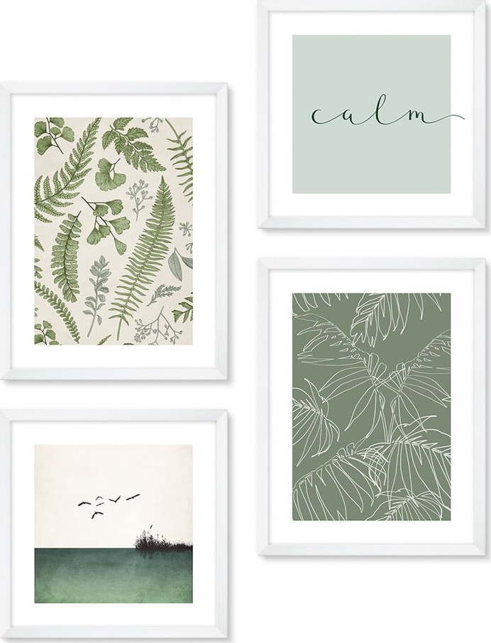 Obrazy v sadě 4 ks 30x40 cm Calm – knor