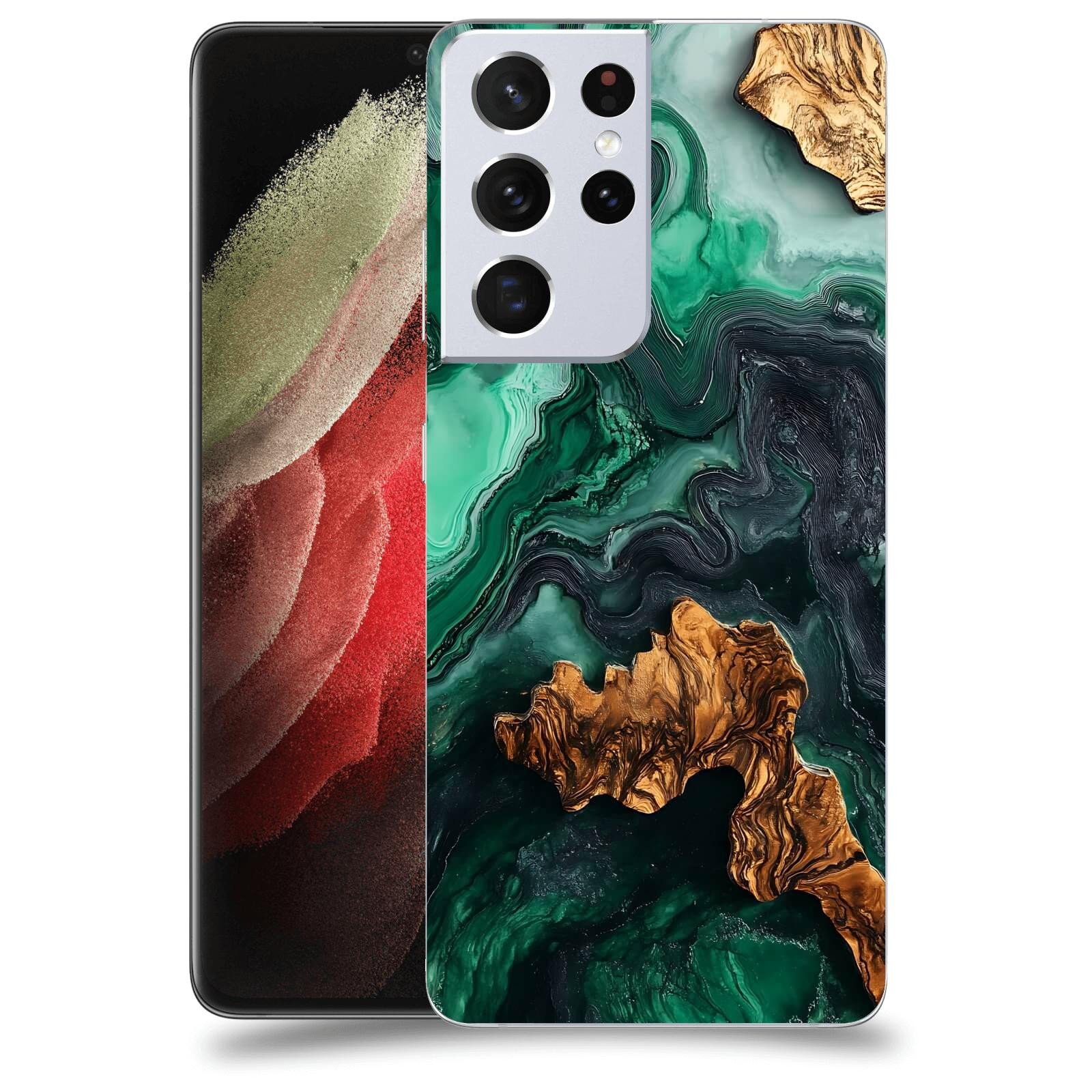ACOVER Kryt na mobil Samsung Galaxy S21 Ultra 5G G998B - Forest Wood IV