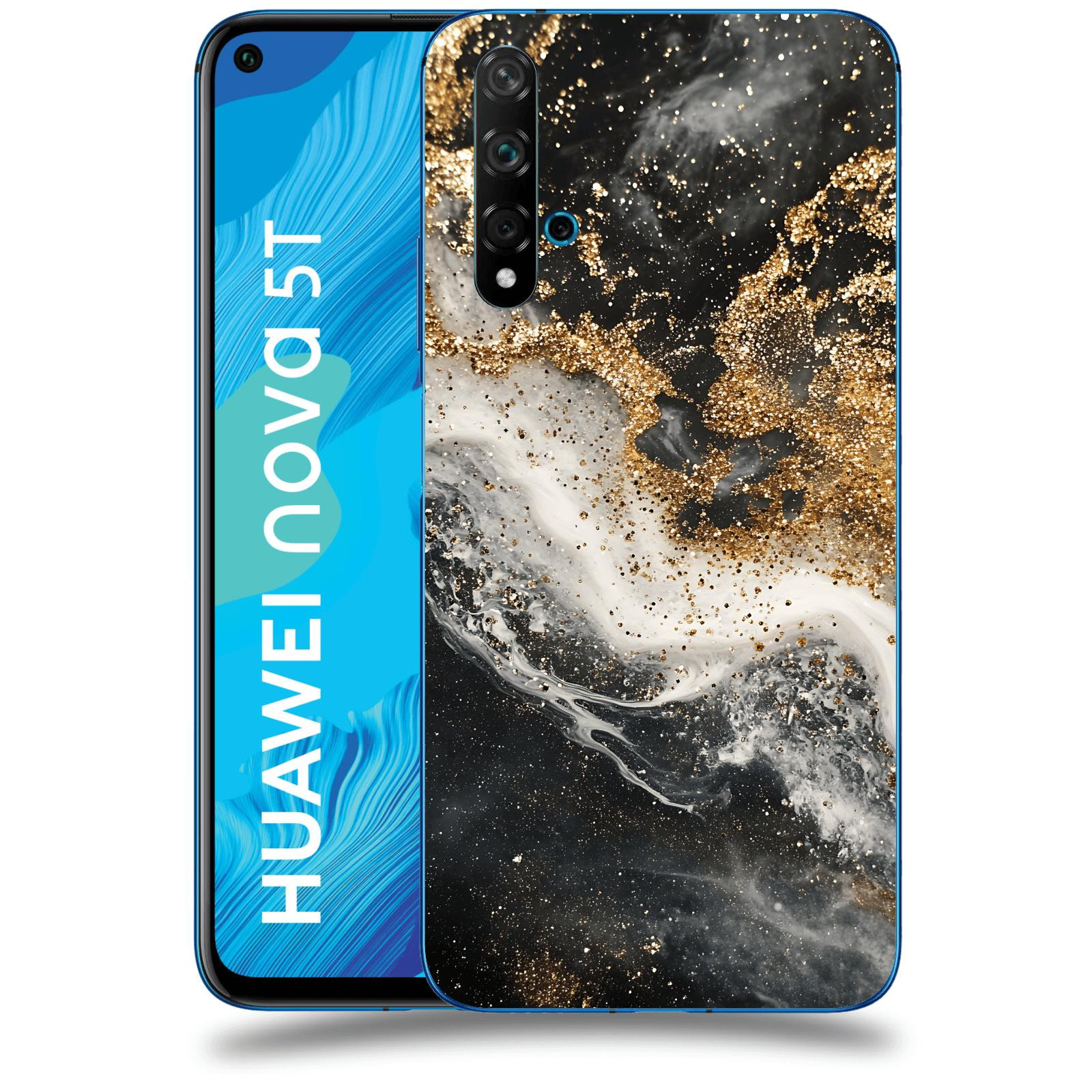 ACOVER Kryt na mobil Huawei Nova 5T - Liquid Gold I