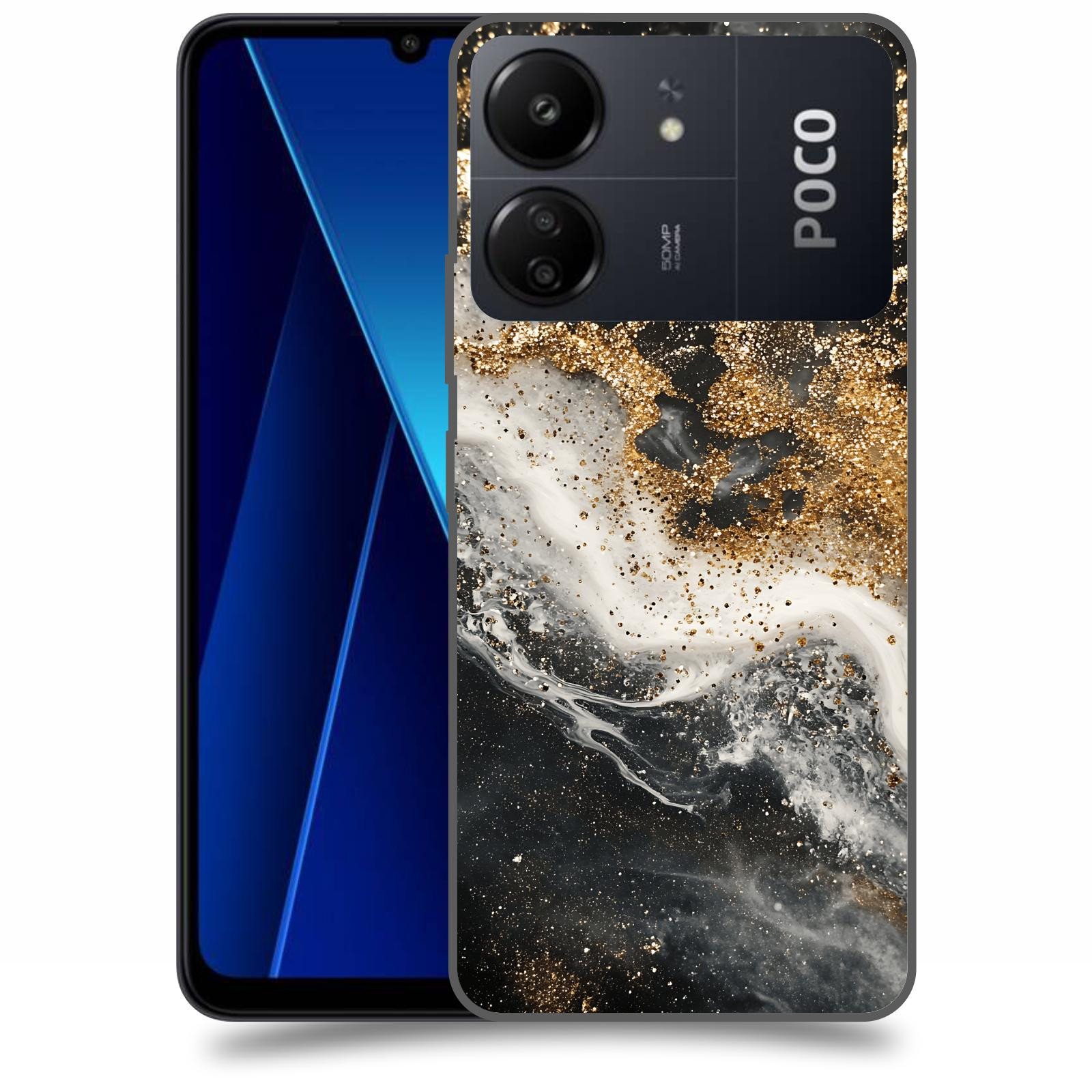ACOVER Kryt na mobil Poco C65 - Liquid Gold I