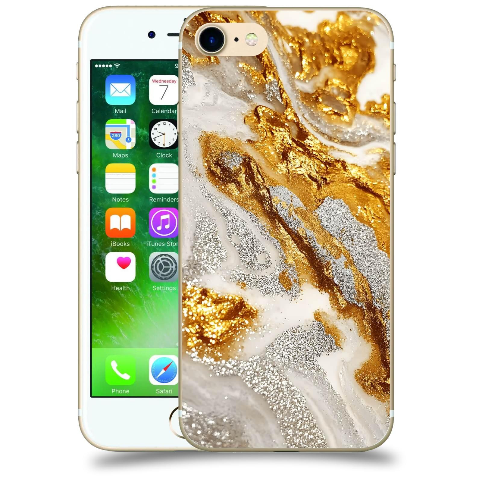 ACOVER Kryt na mobil Apple iPhone 7 - Liquid Gold II