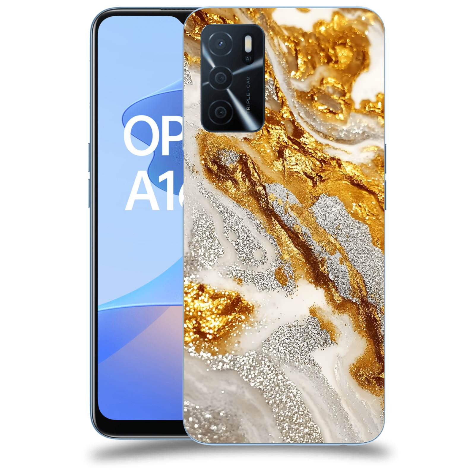 ACOVER Kryt na mobil OPPO A16s - Liquid Gold II