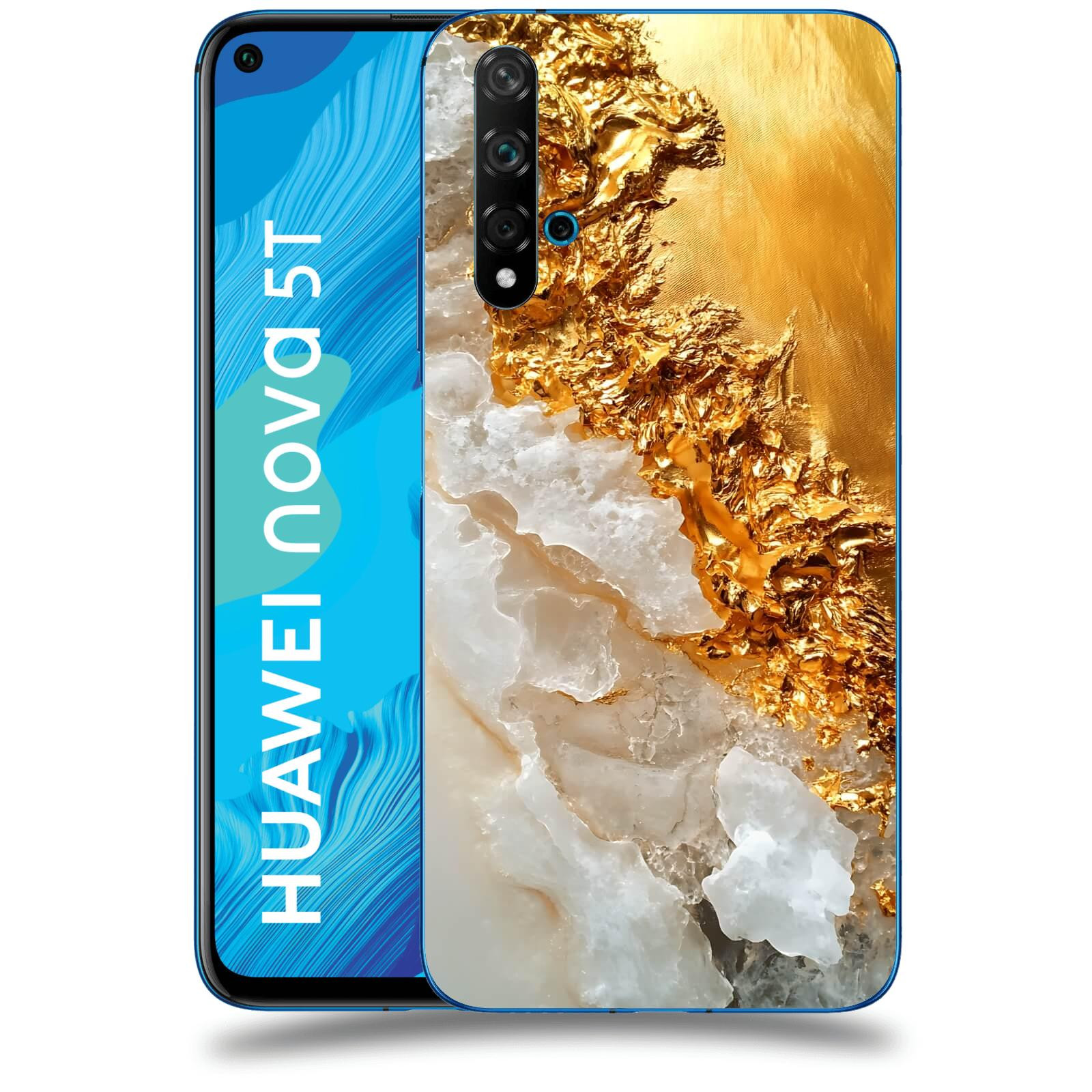 ACOVER Kryt na mobil Huawei Nova 5T - Liquid Gold III