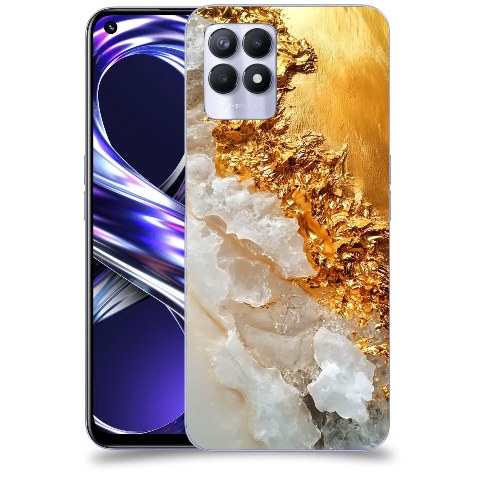 ACOVER Kryt na mobil Realme 8i - Liquid Gold III