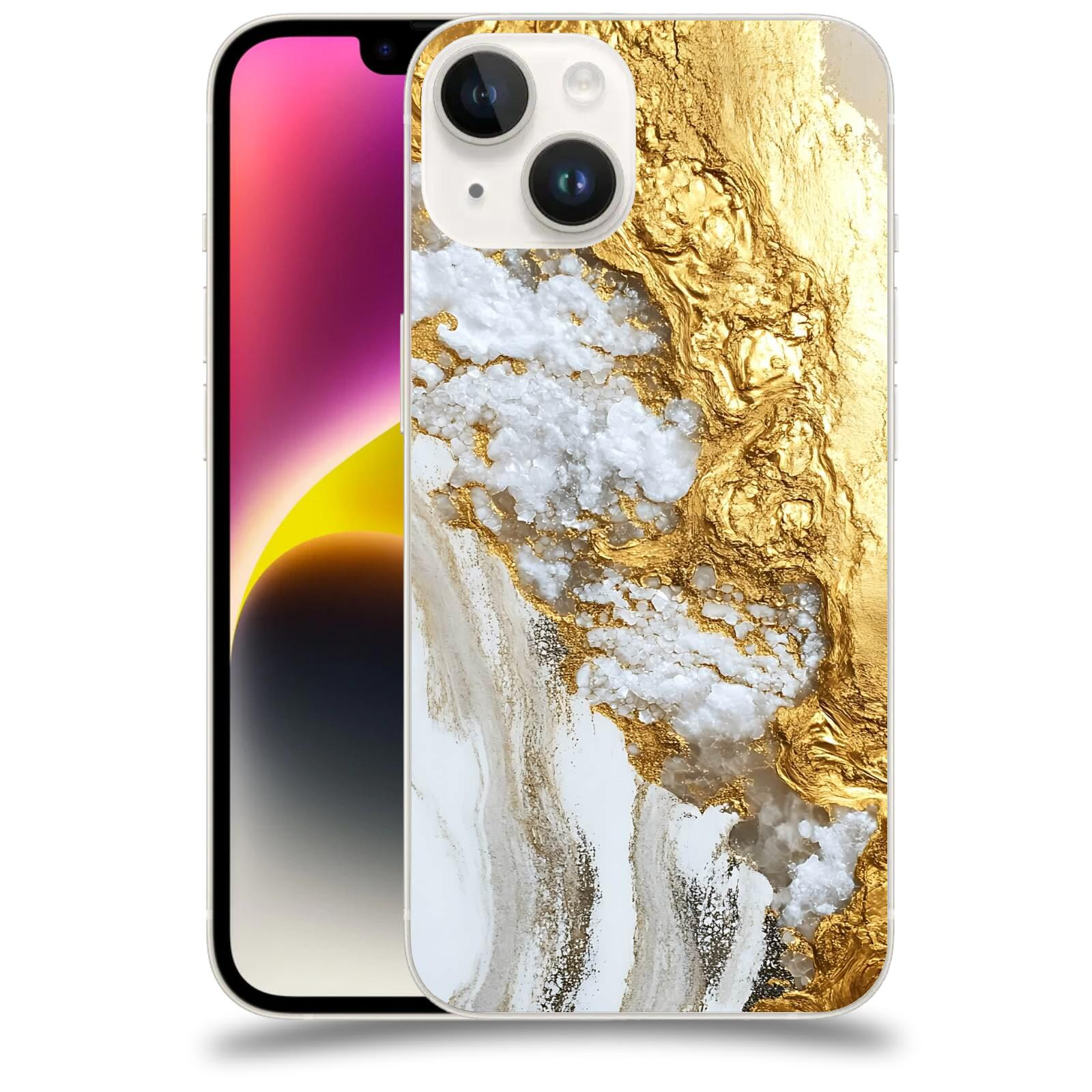 ACOVER Kryt na mobil Apple iPhone 14 - Liquid Gold V