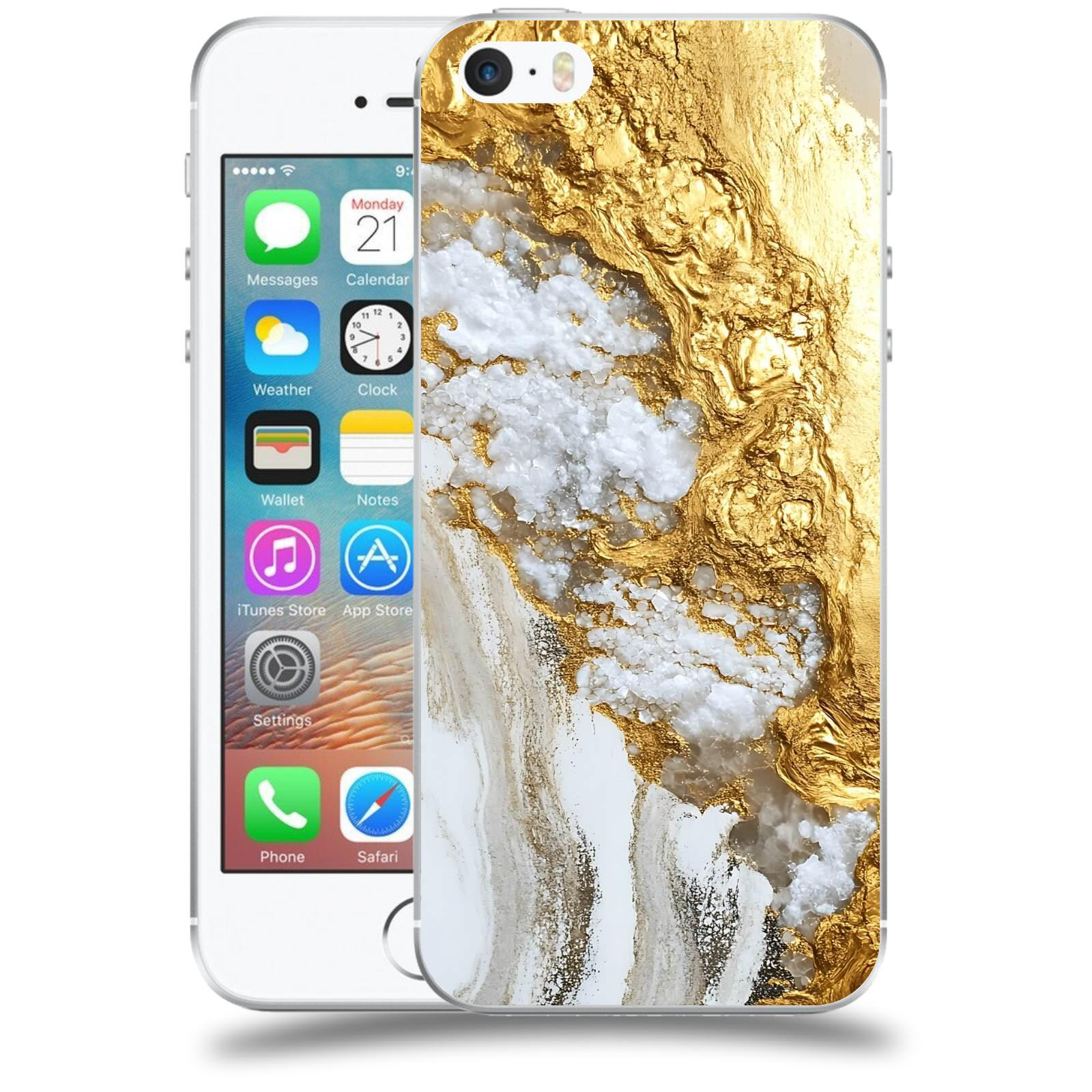 ACOVER Kryt na mobil Apple iPhone 5/5S/SE - Liquid Gold V