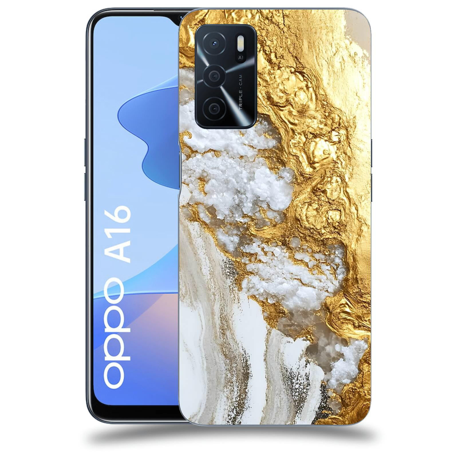 ACOVER Kryt na mobil OPPO A16 - Liquid Gold V