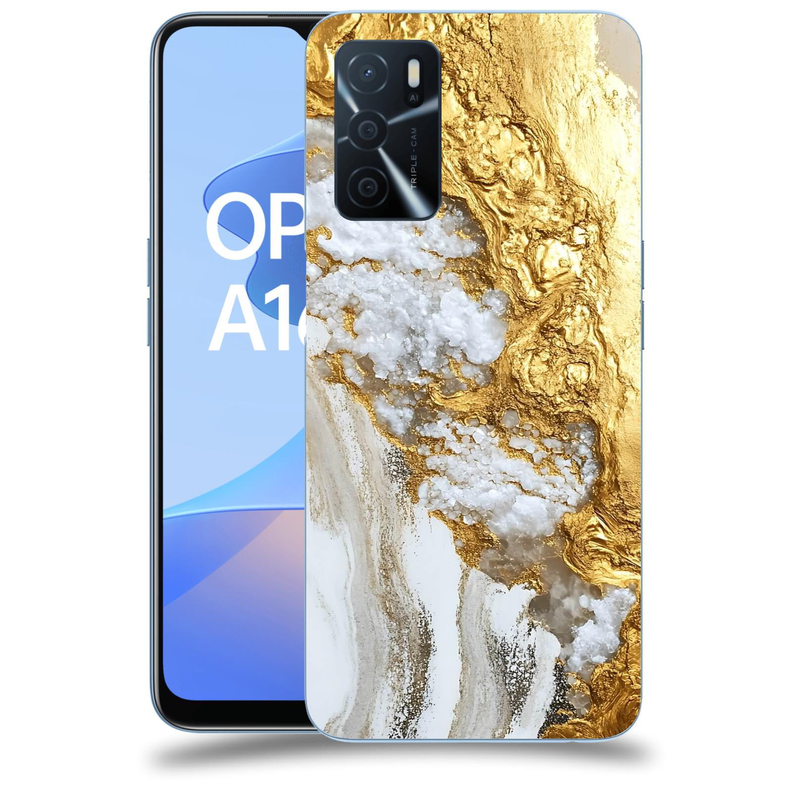 ACOVER Kryt na mobil OPPO A16s - Liquid Gold V