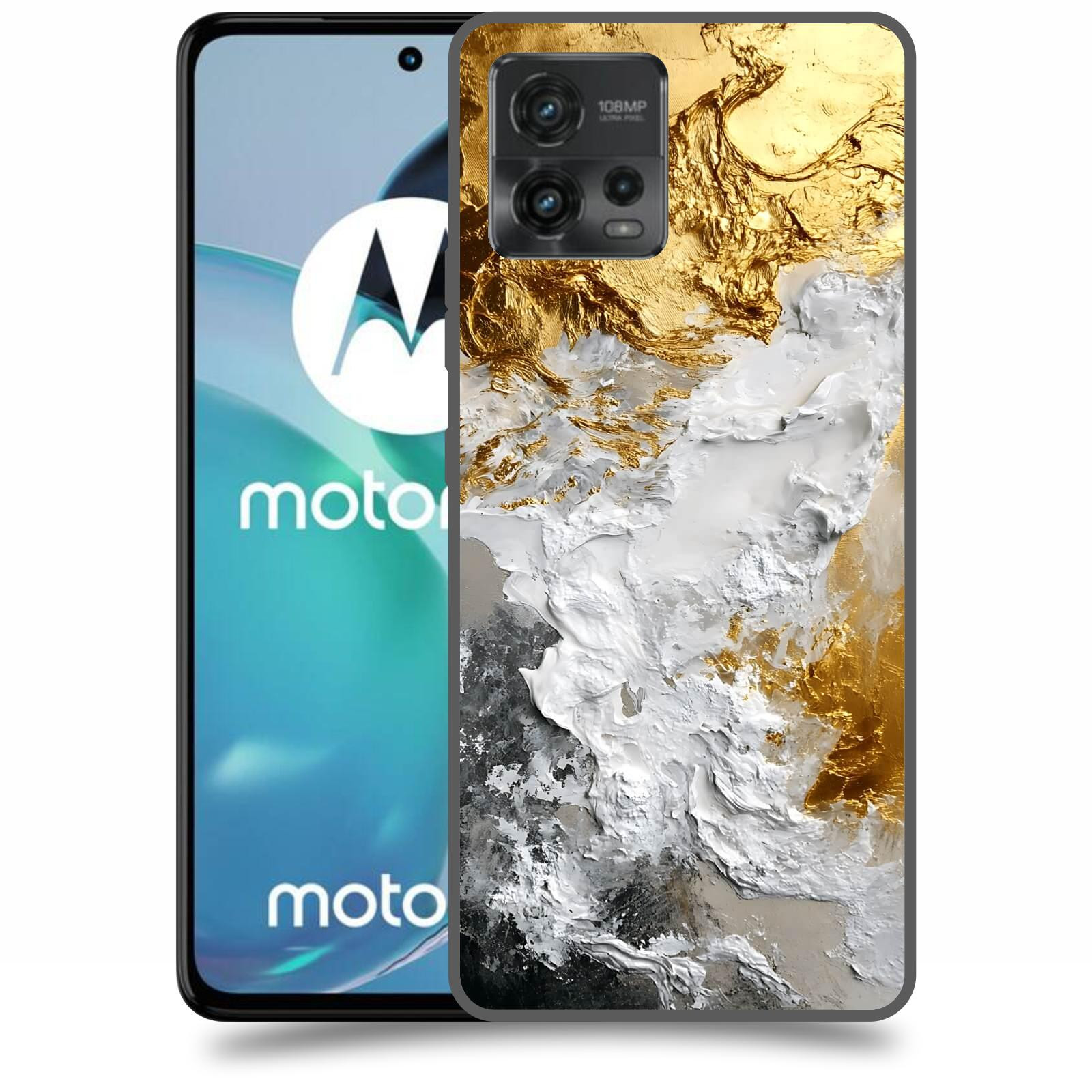 ACOVER Kryt na mobil Motorola Moto G72 - Liquid Gold VI