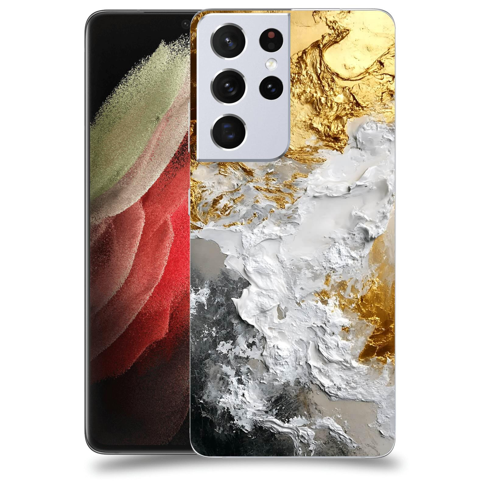 ACOVER Kryt na mobil Samsung Galaxy S21 Ultra 5G G998B - Liquid Gold VI