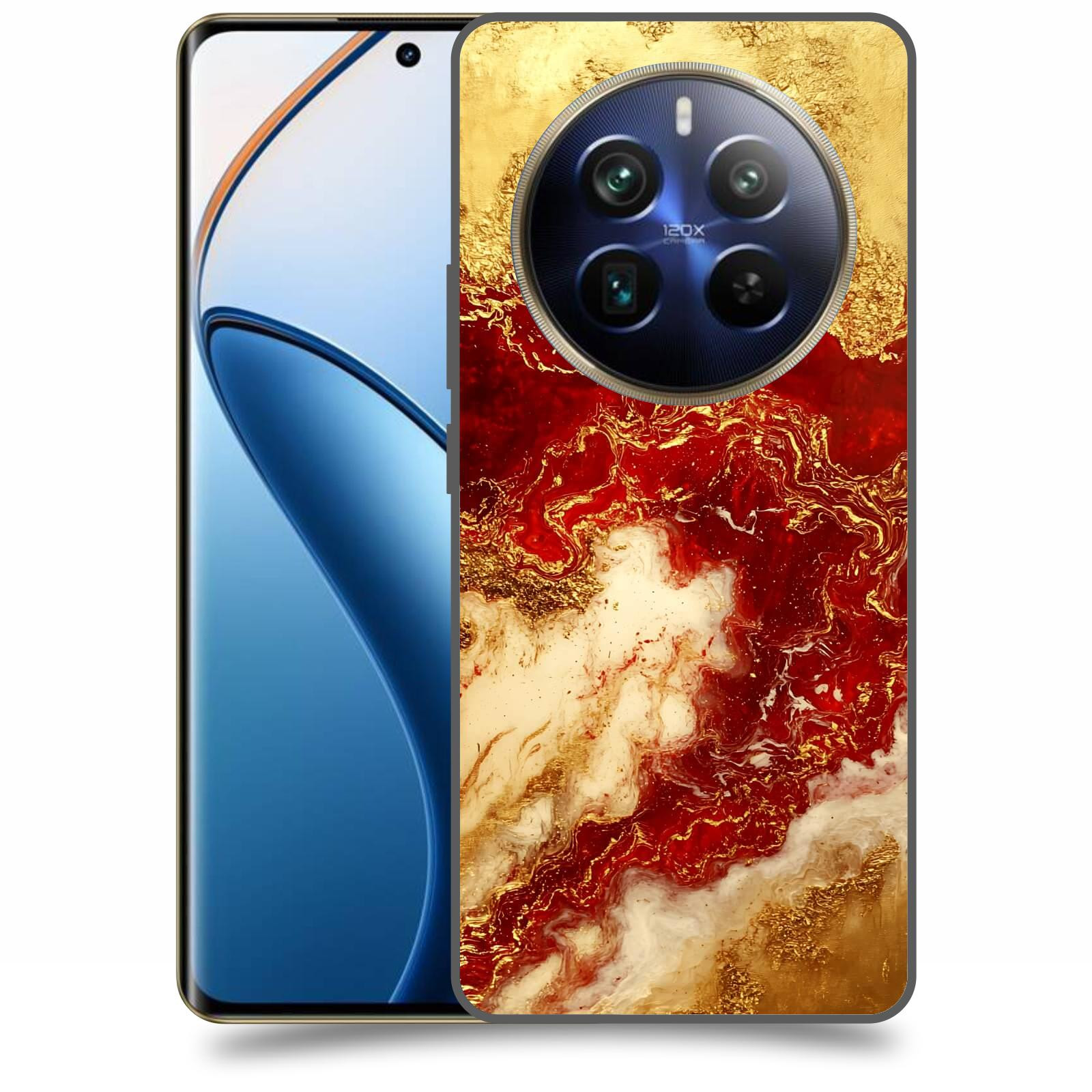 ACOVER Kryt na mobil Realme 12 pro+ 5g - Golden Blood I