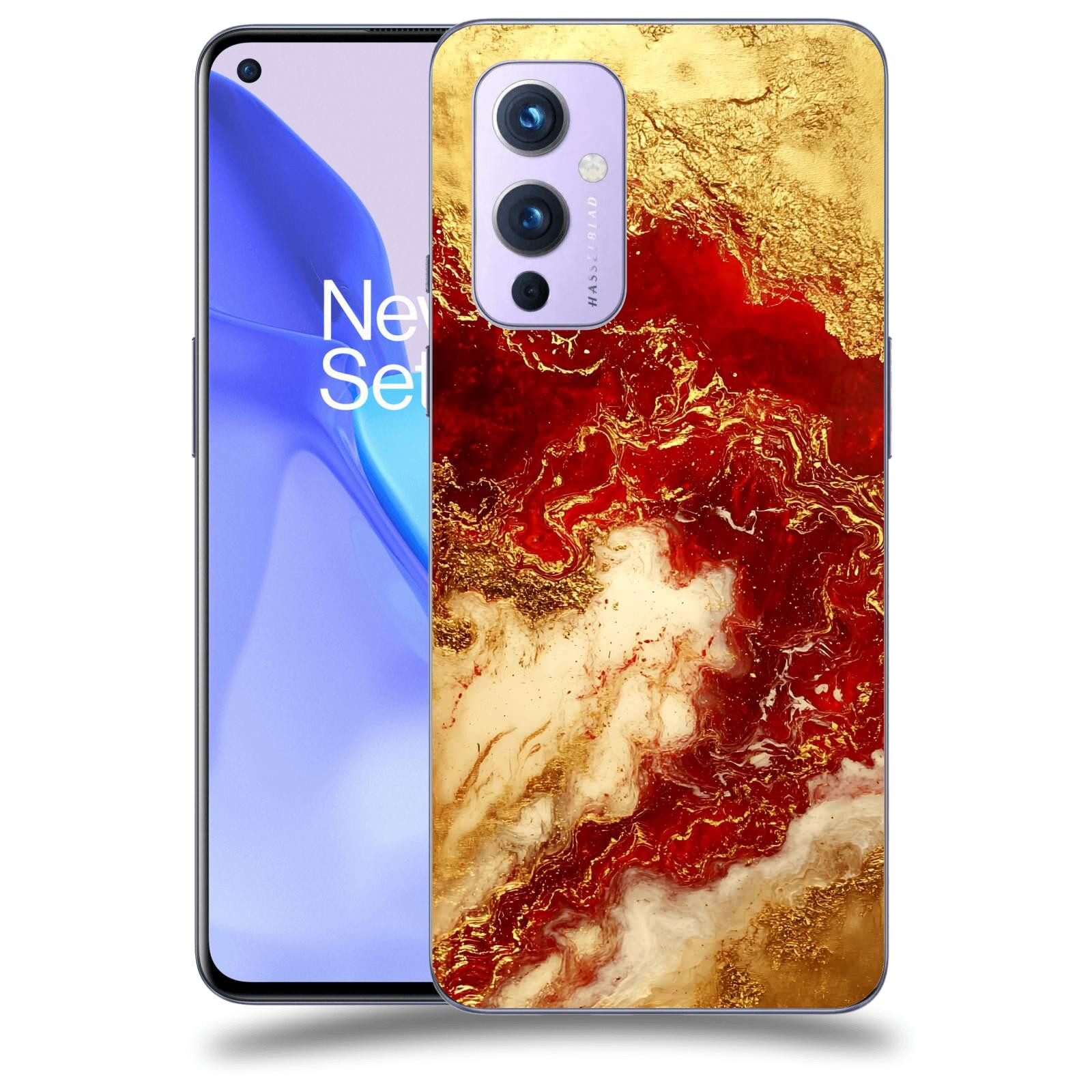 ACOVER Kryt na mobil OnePlus 9 - Golden Blood I