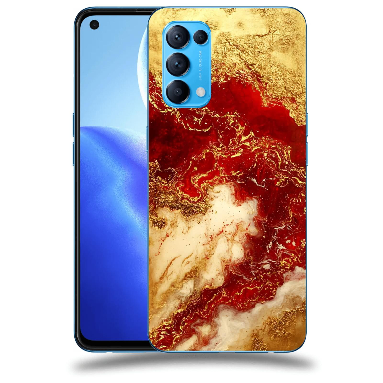 ACOVER Kryt na mobil OPPO Reno 5 5G - Golden Blood I