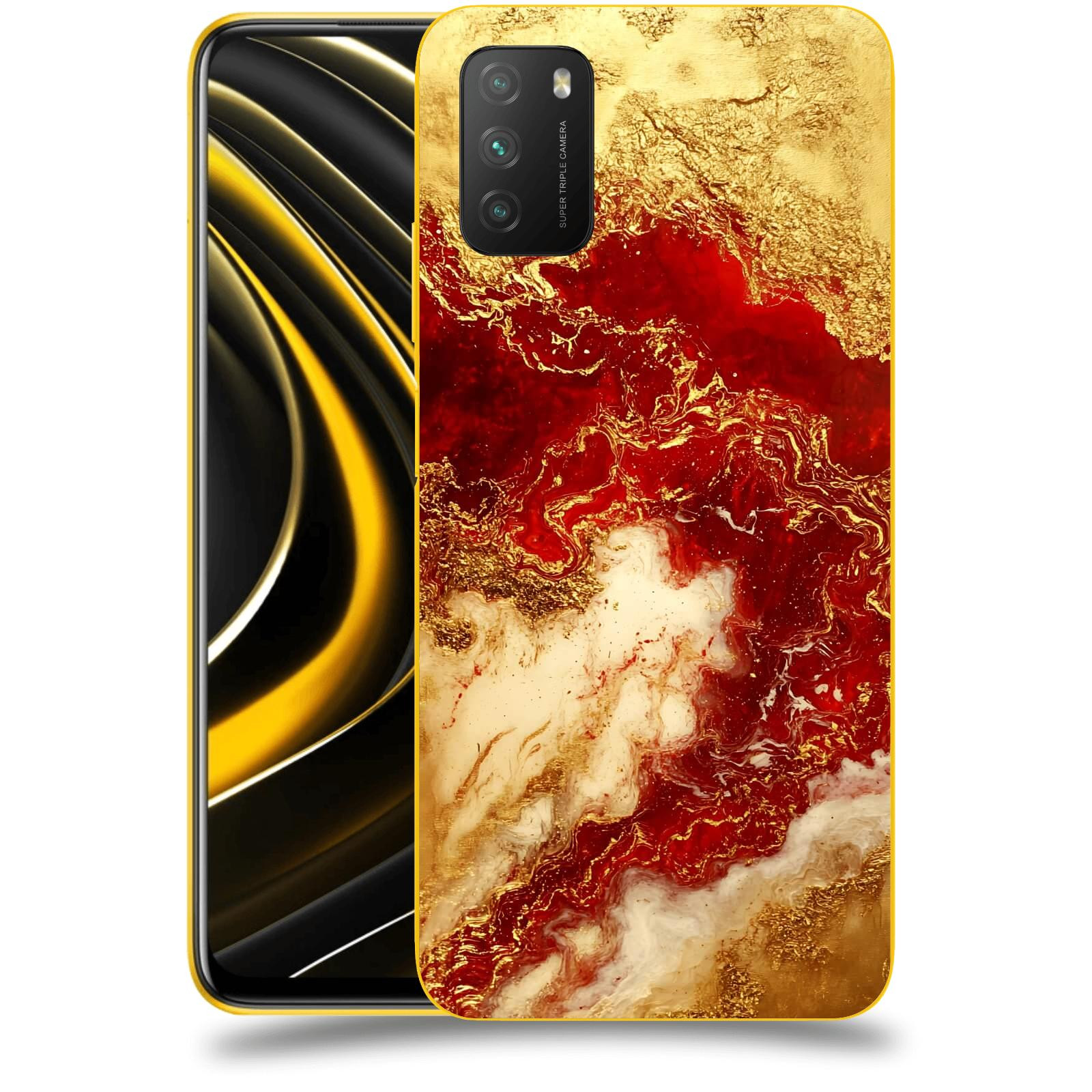 ACOVER Kryt na mobil Xiaomi Poco M3 - Golden Blood I