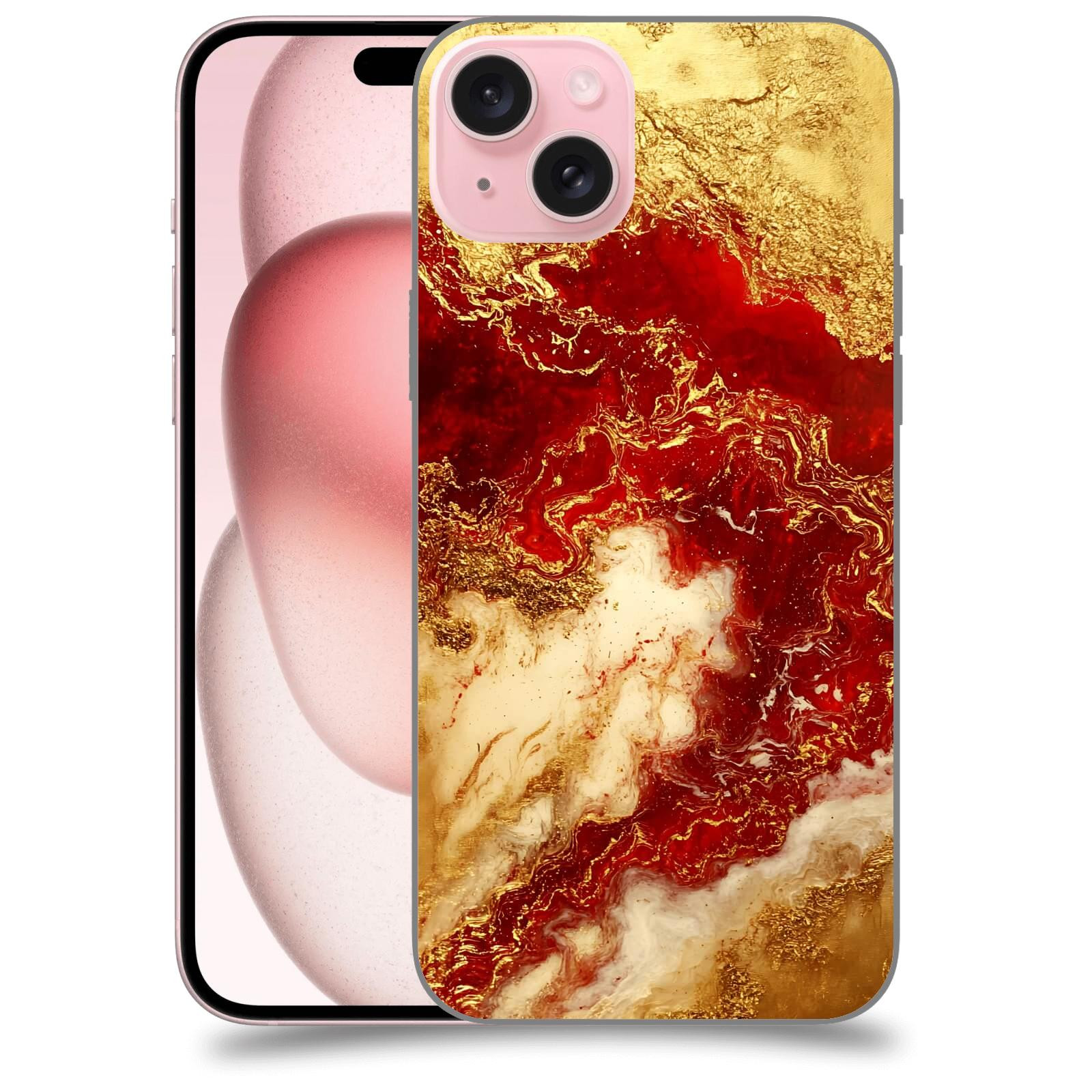 ACOVER Kryt na mobil Apple iPhone 15 plus - Golden Blood I
