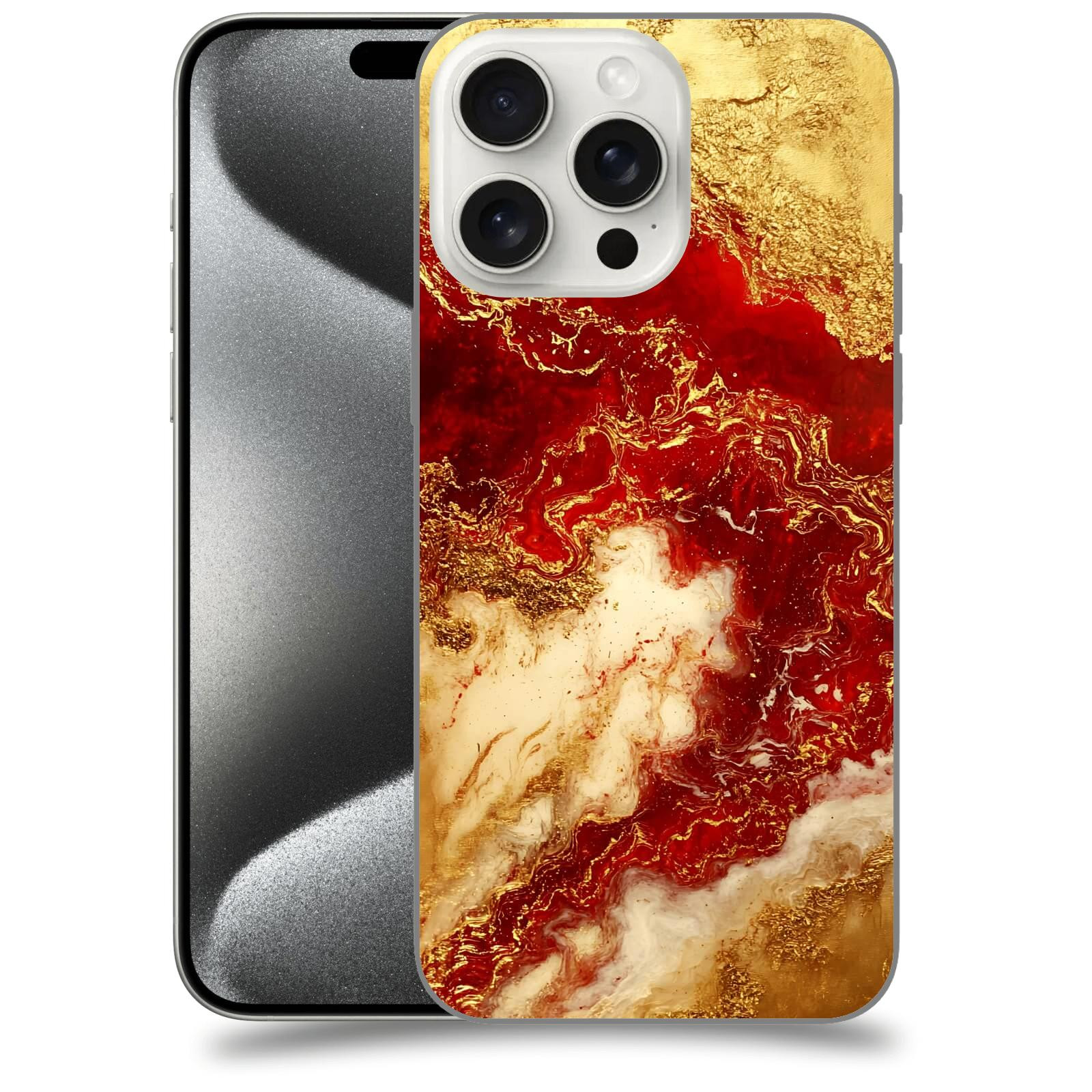 ACOVER Kryt na mobil Apple iPhone 15 pro max - Golden Blood I