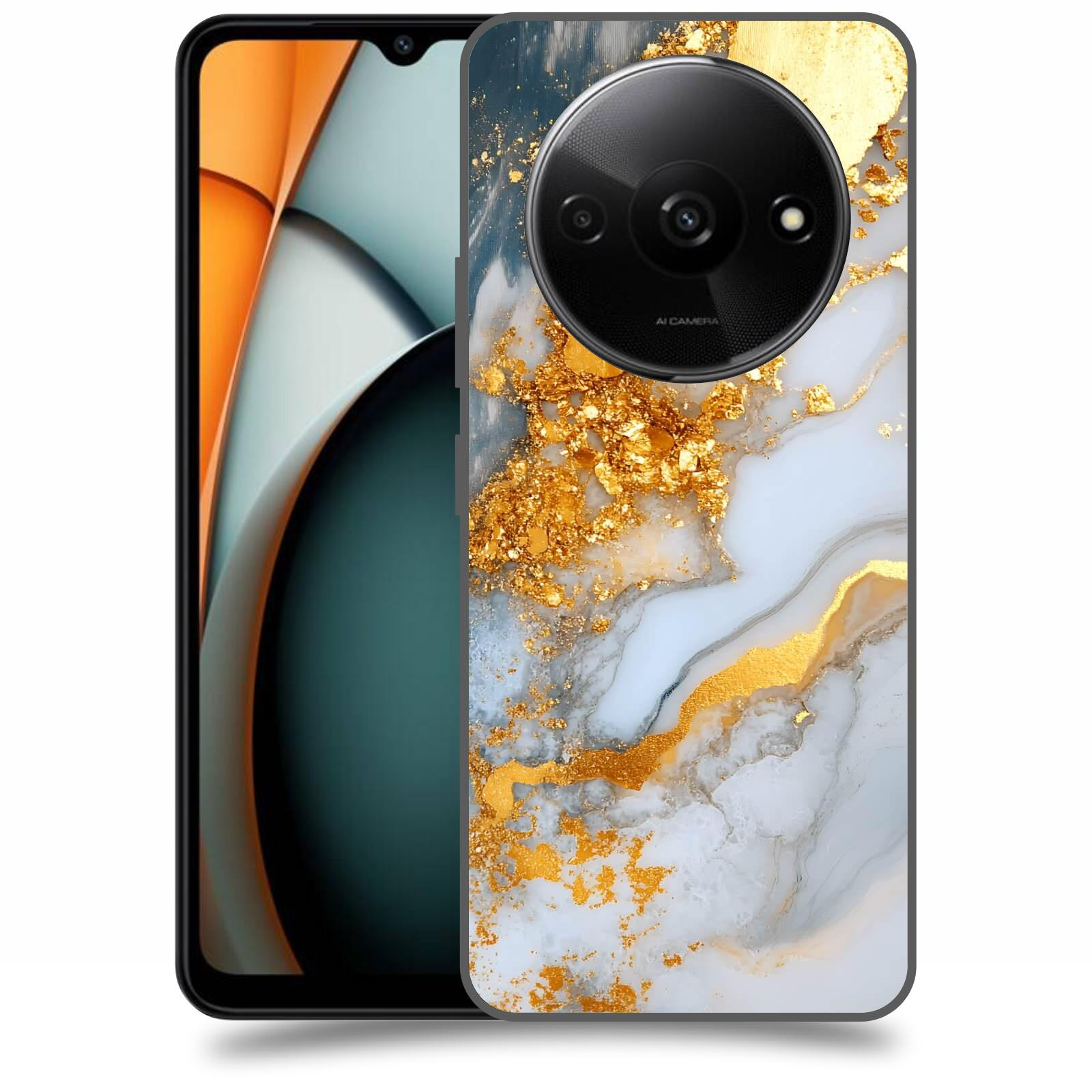 ACOVER Kryt na mobil Xiaomi Redmi A3 - Liquid Gold VII