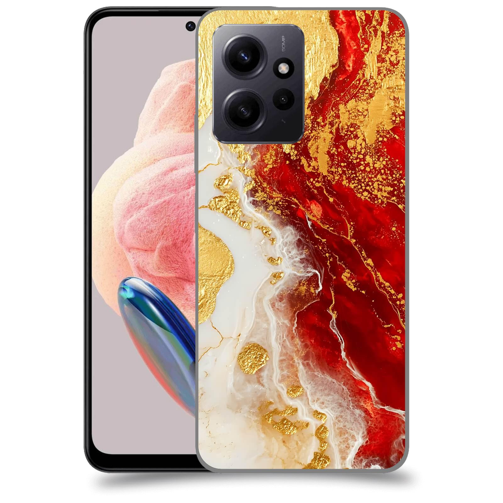 ACOVER Kryt na mobil Xiaomi Redmi Note 12 4G - Golden Blood III